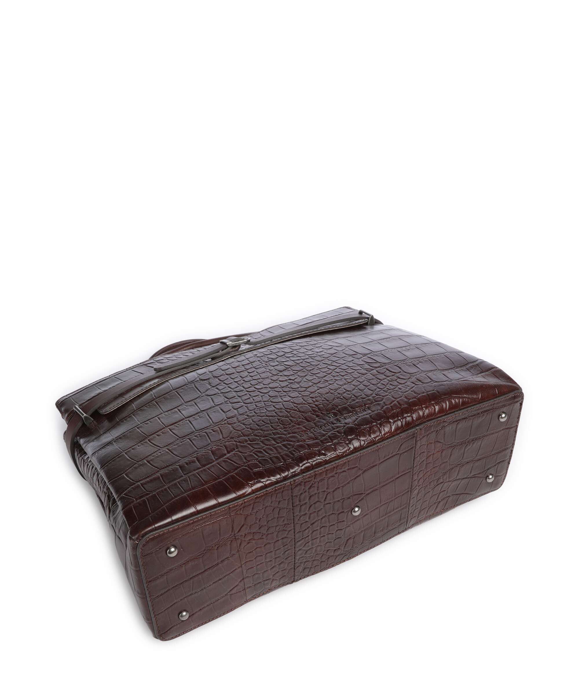 Castelijn & Beerens Croco Kaat Briefcase mocca - Image 5