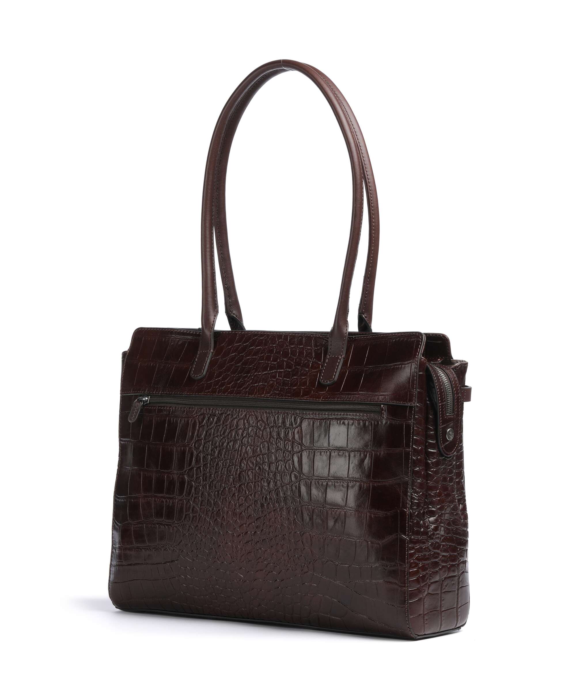 Castelijn & Beerens Croco Tess Briefcase mocca - Image 2