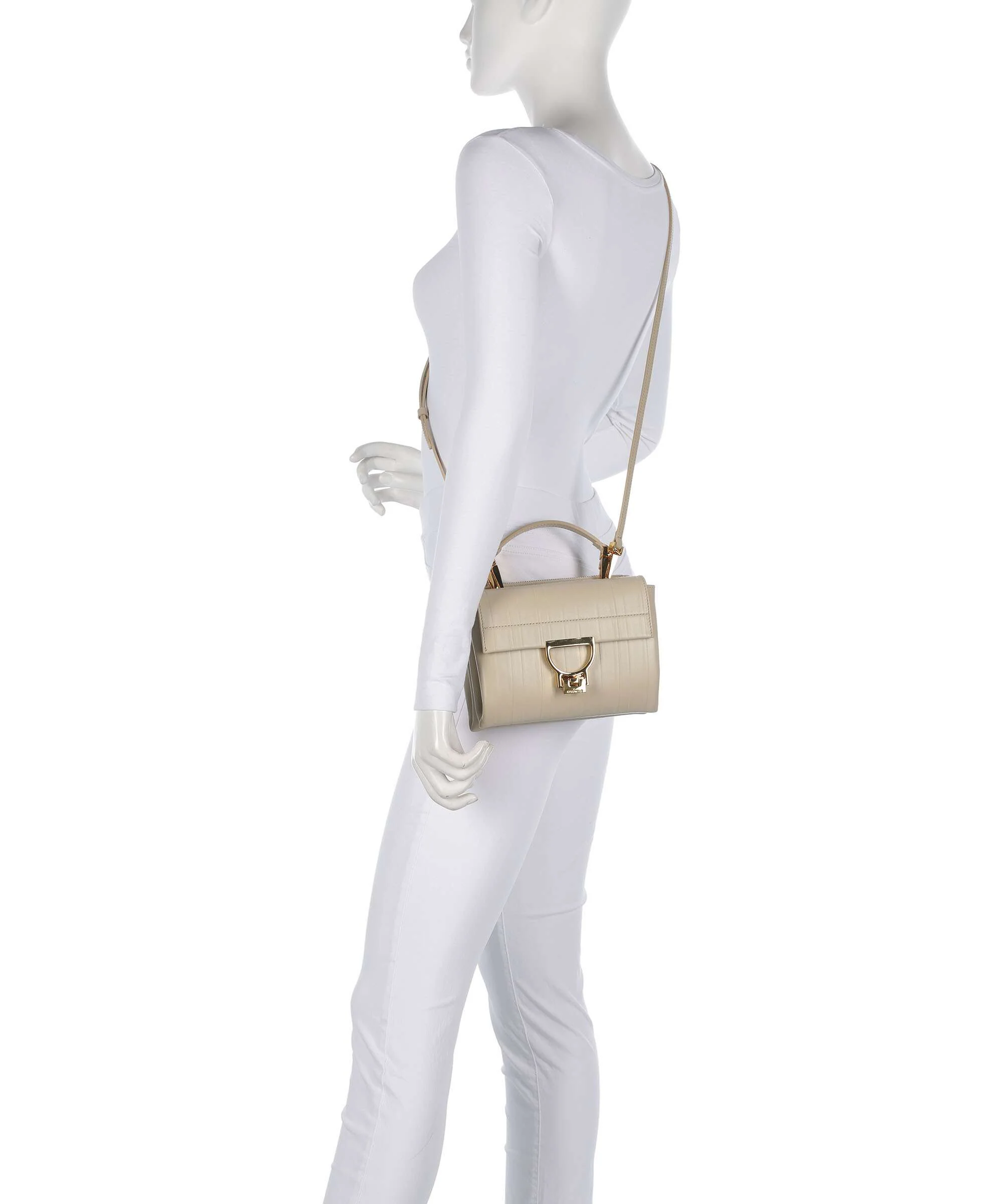 Coccinelle Arlettis Plisse Crossbody bag sandshell - Image 3