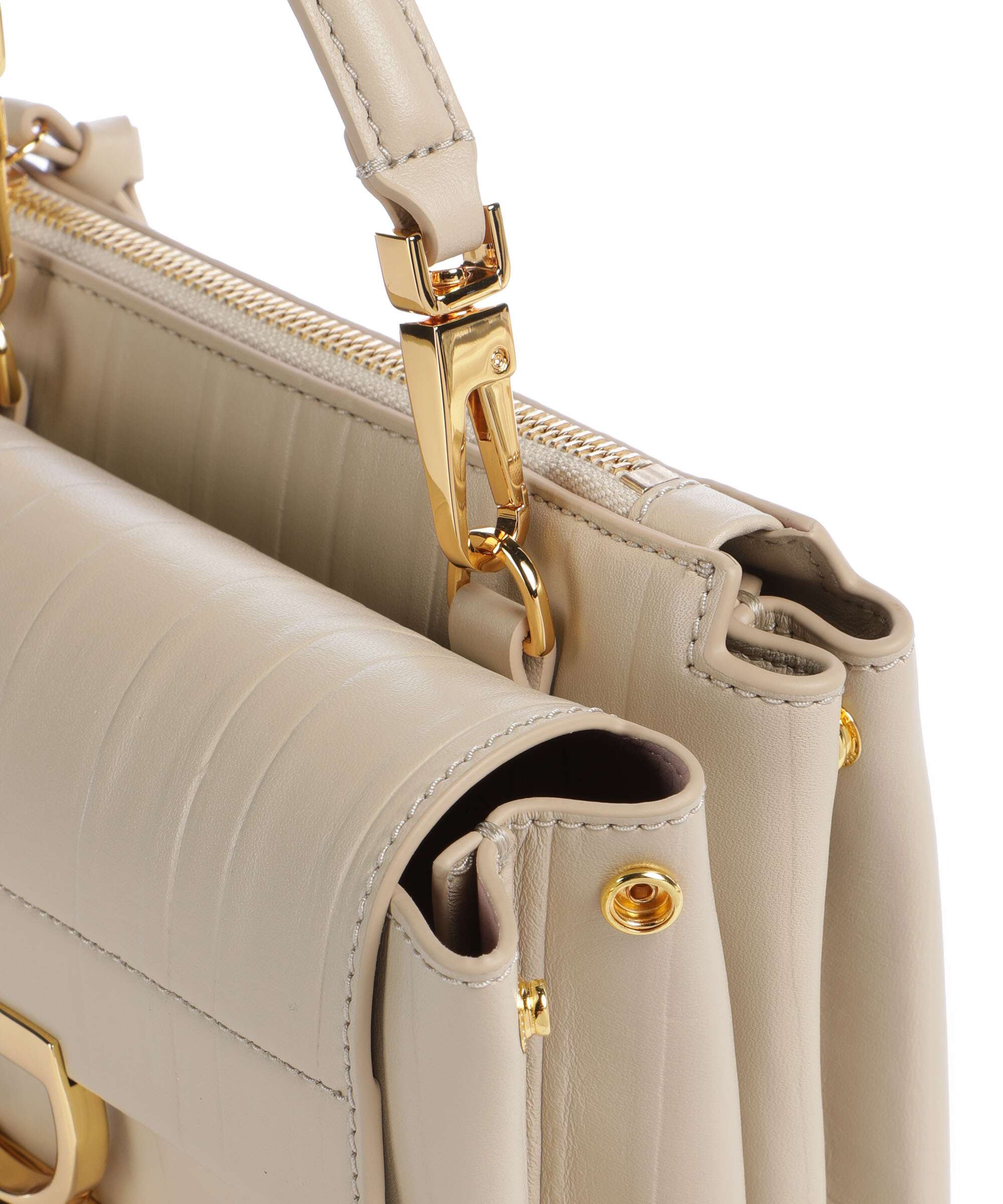 Coccinelle Arlettis Plisse Crossbody bag sandshell - Image 4