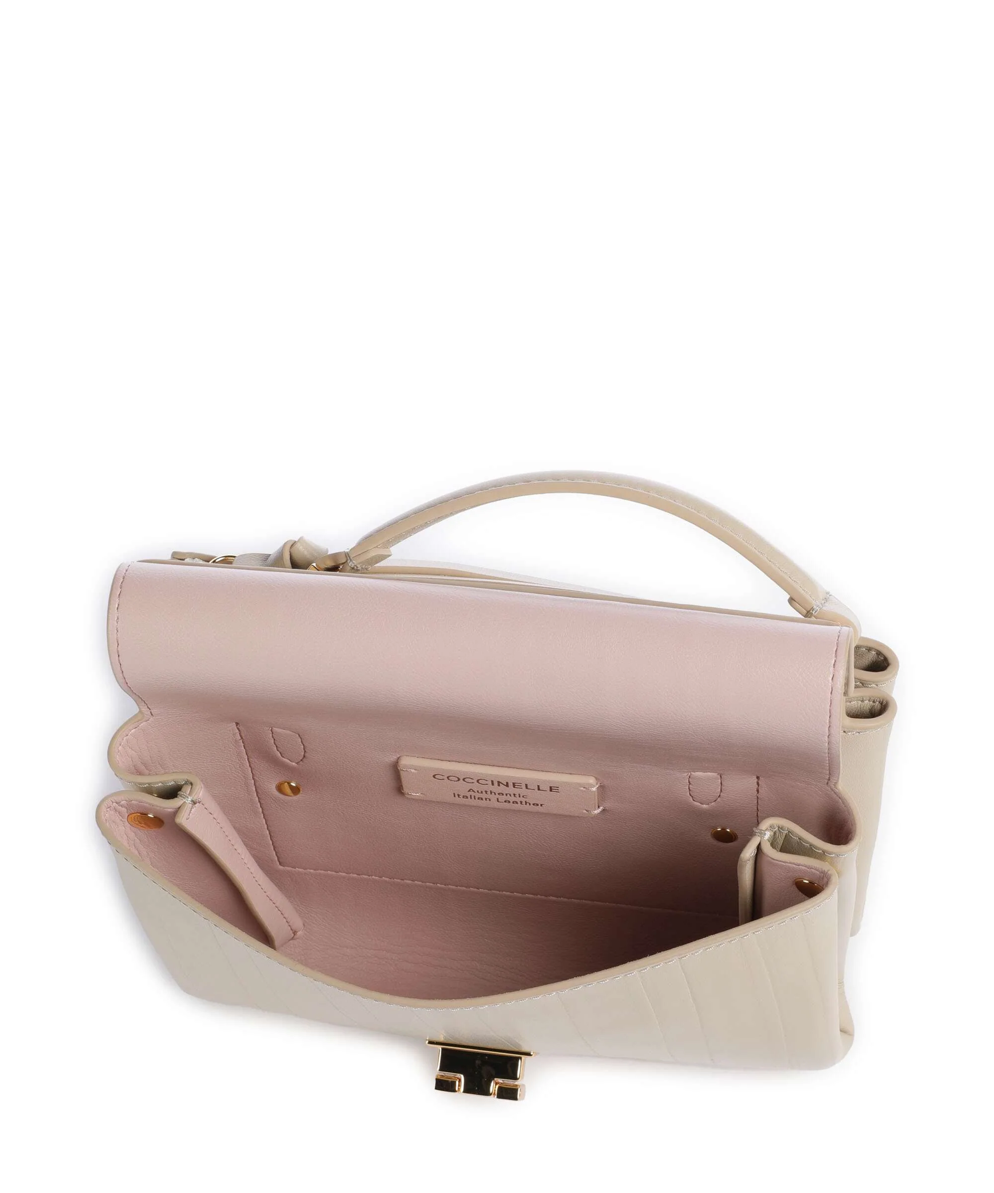 Coccinelle Arlettis Plisse Crossbody bag sandshell - Image 6