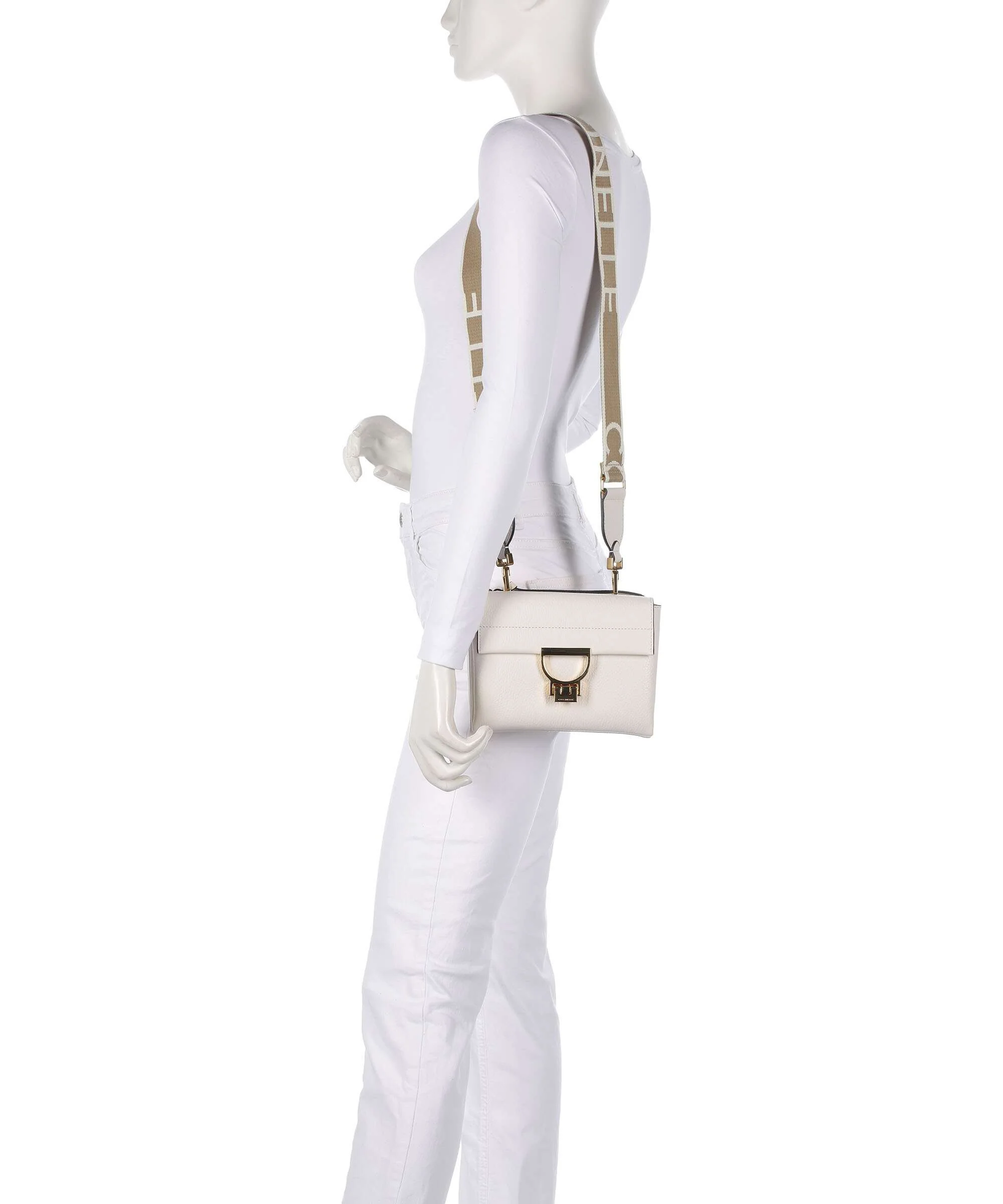 Coccinelle Arlettis Signature Crossbody bag blanco - Image 3
