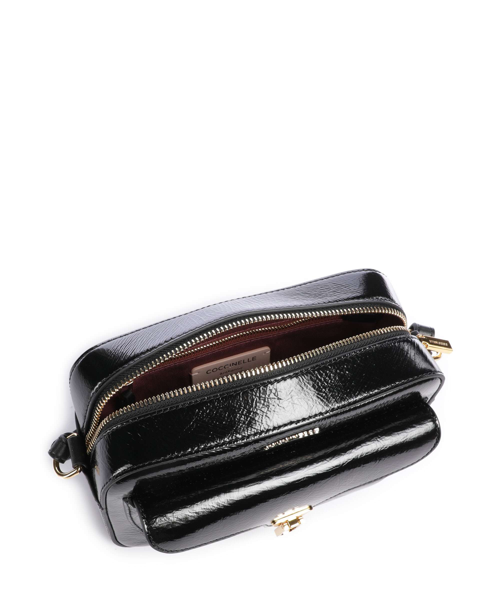 Coccinelle Beat Shiny Wrinkled Crossbody bag noir - Image 6