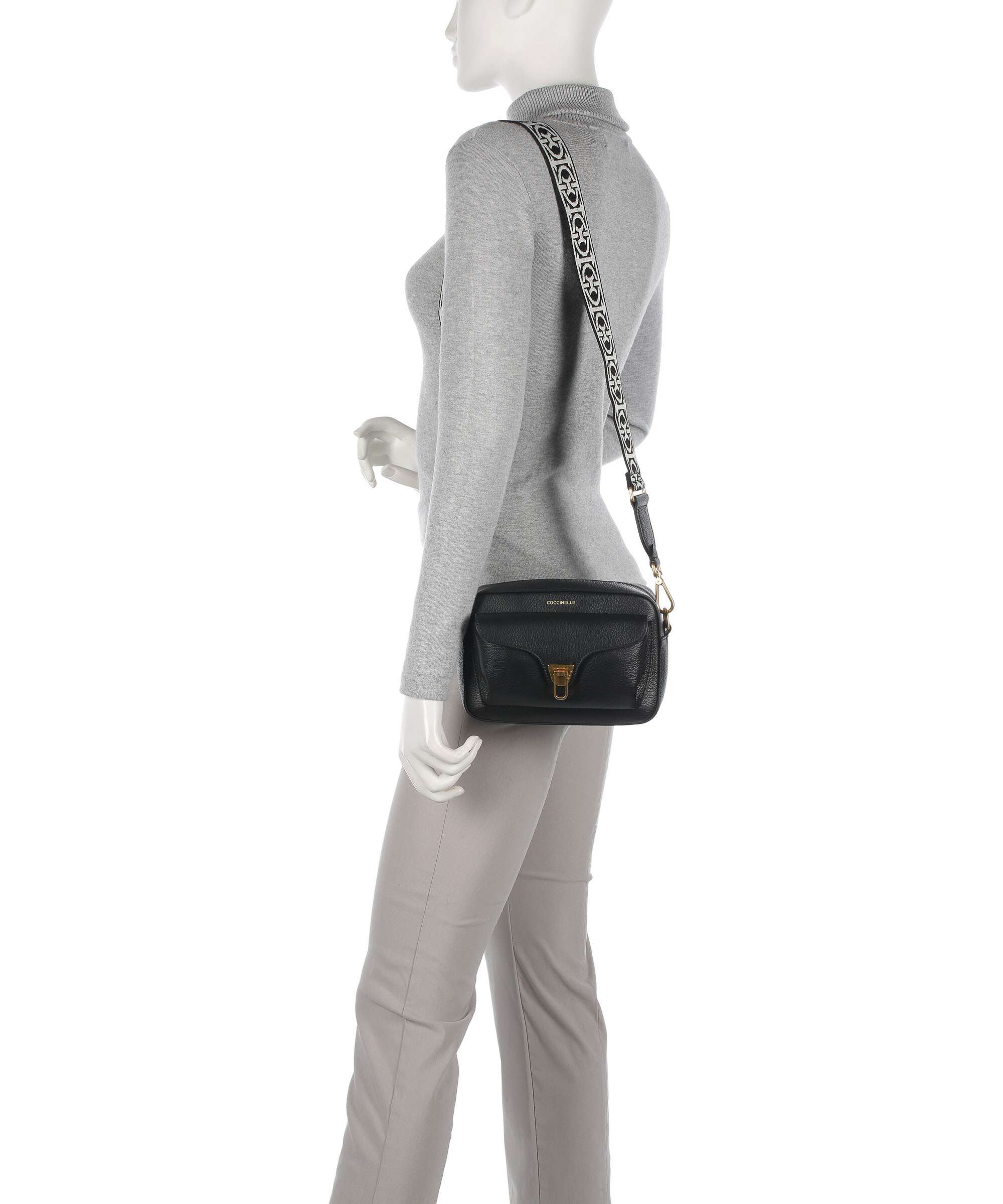 Coccinelle Beat Soft Ribbon Crossbody bag noir - Image 3
