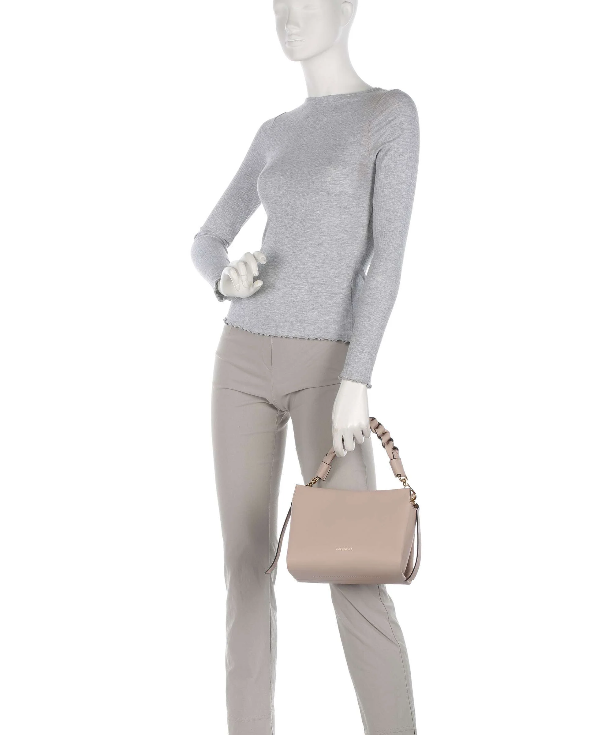 Coccinelle Boheme Grana Double Handbag rosette/warm taupe - Image 3