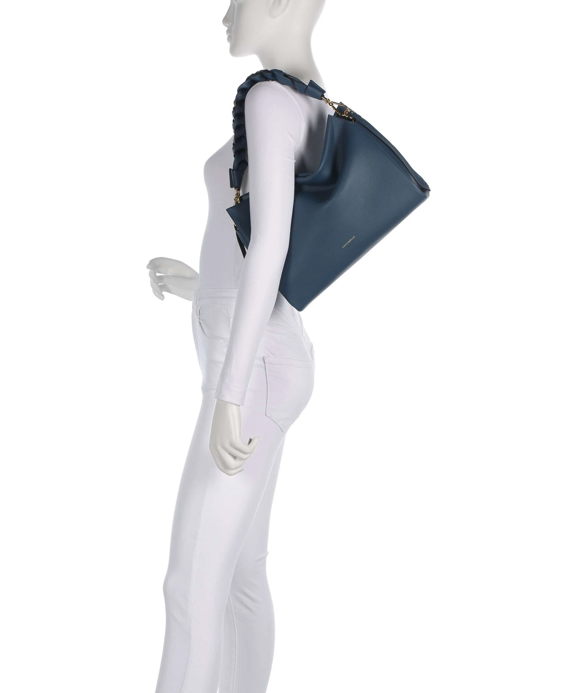 Coccinelle Boheme Grana Double Hobo bag deep blue/sandshell - Image 3