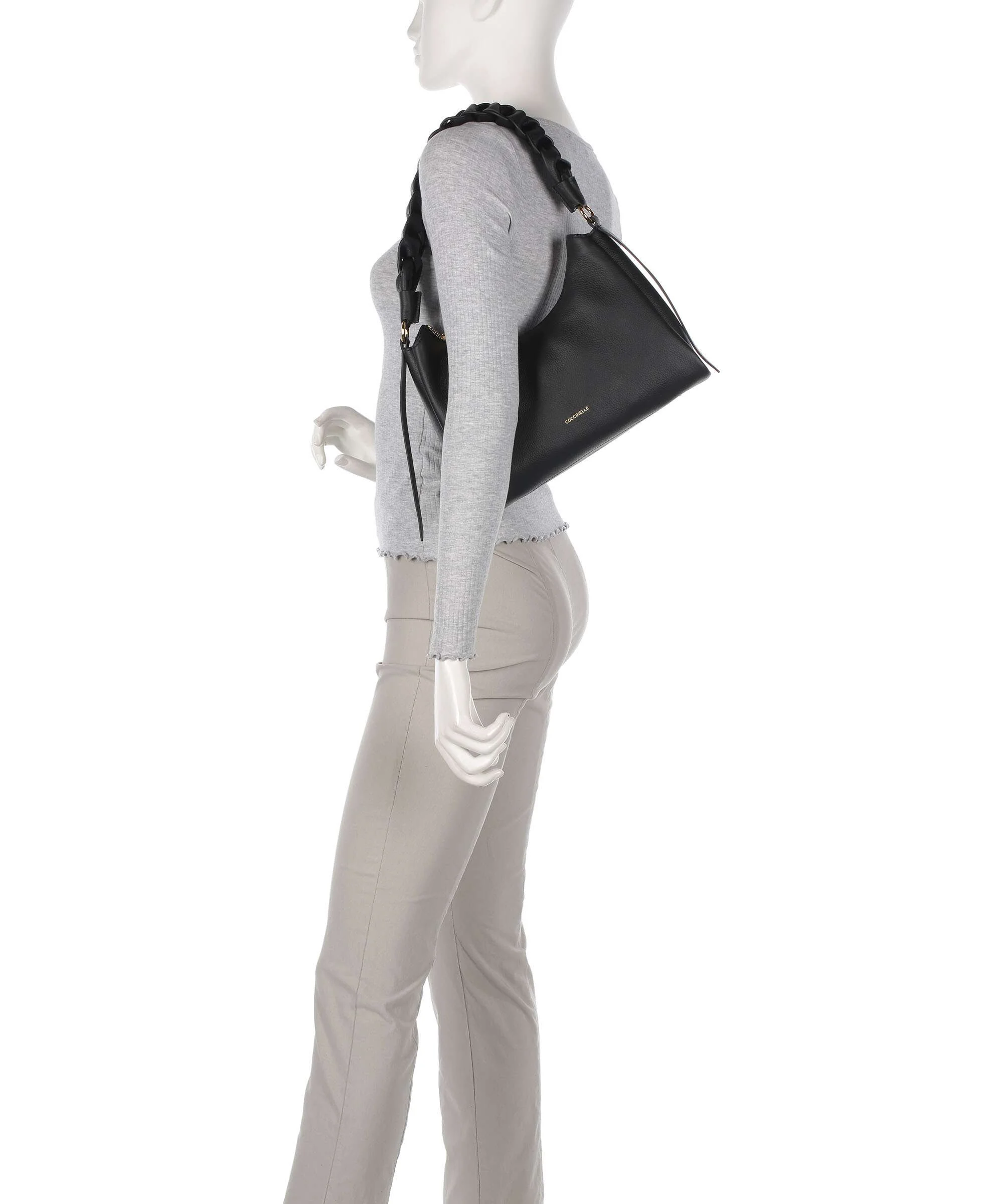 Coccinelle Boheme Grana Double Shoulder bag noir/cuir - Image 3