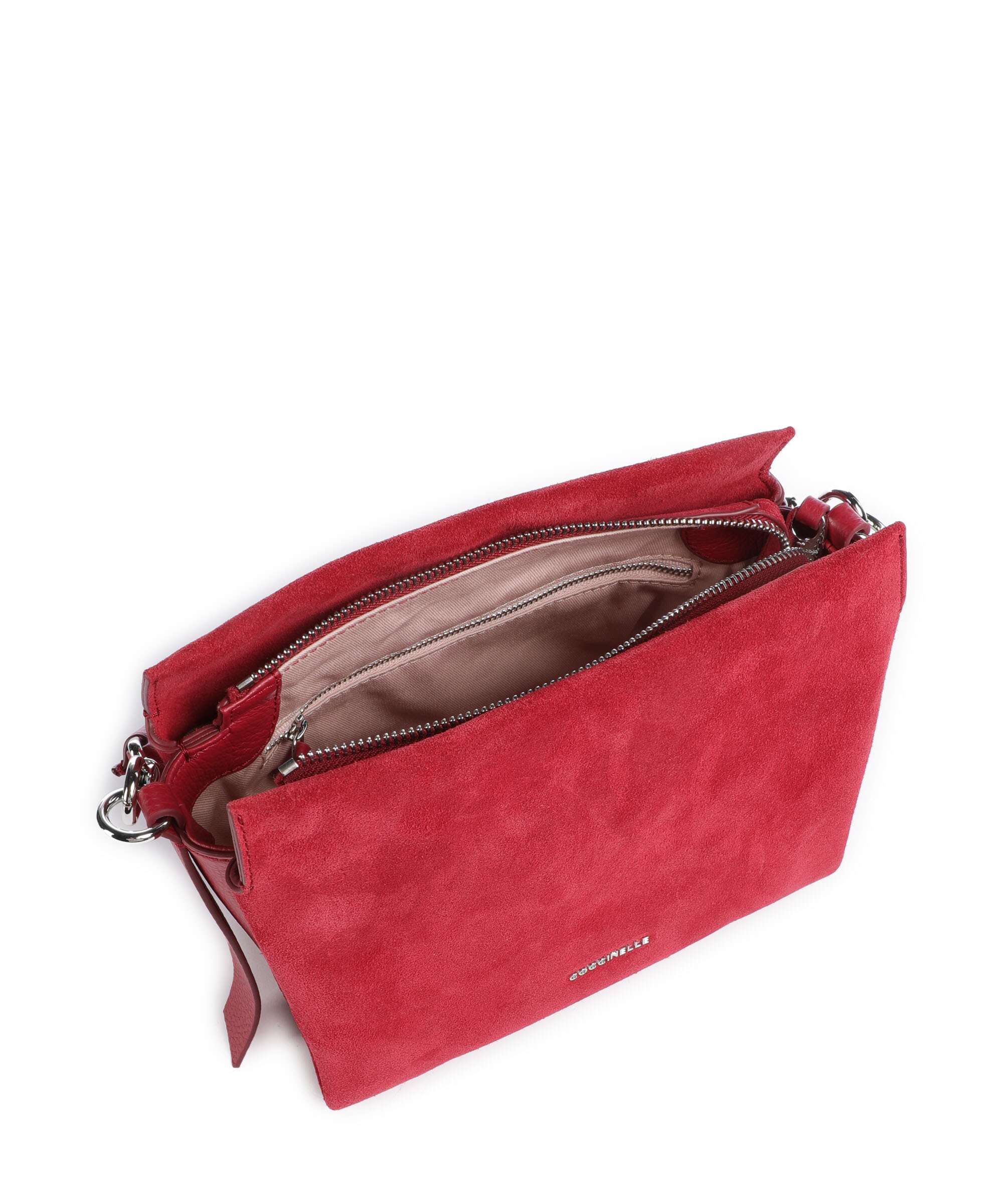 Coccinelle Boheme Suede Handbag sangria - Image 6