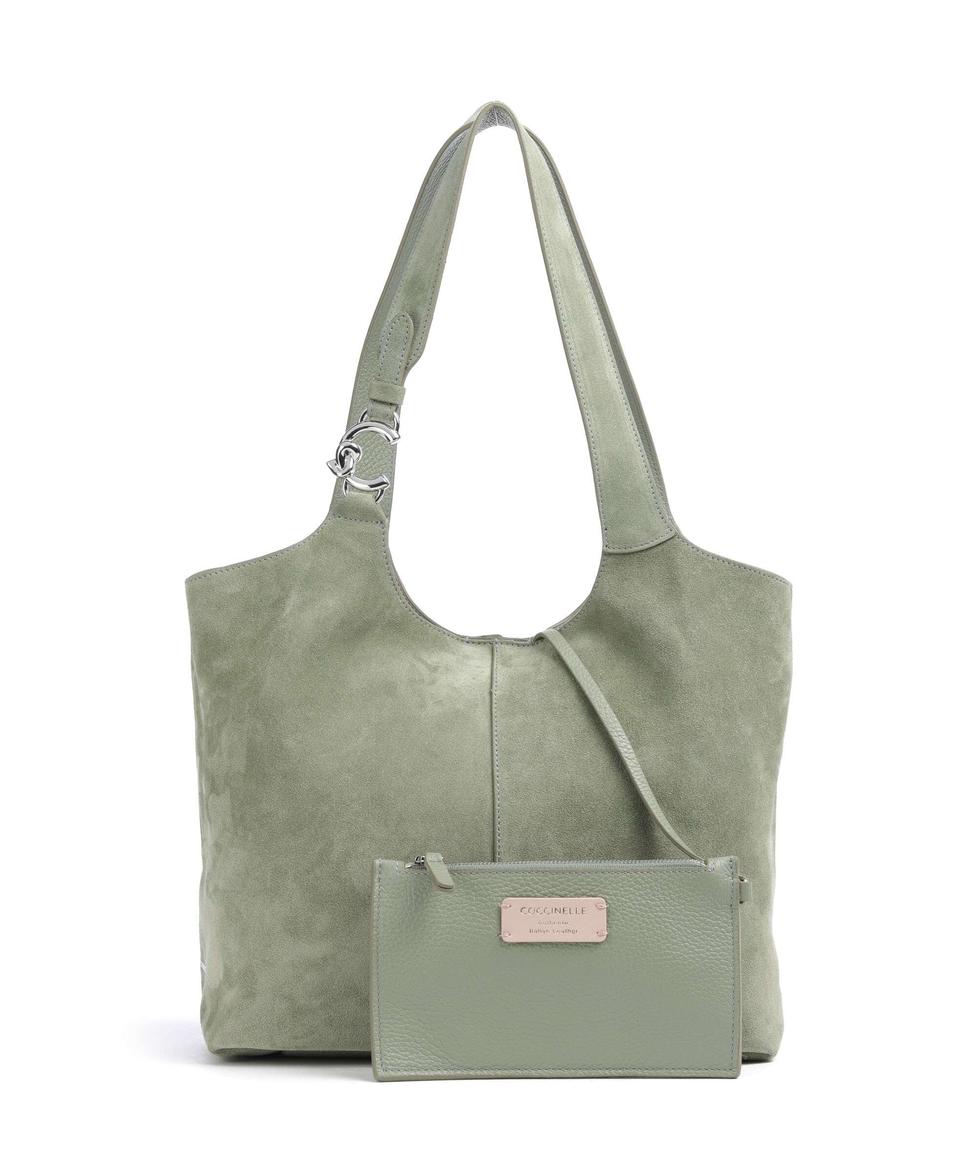 Coccinelle C-Easy Suede Hobo bag greenery - Image 2