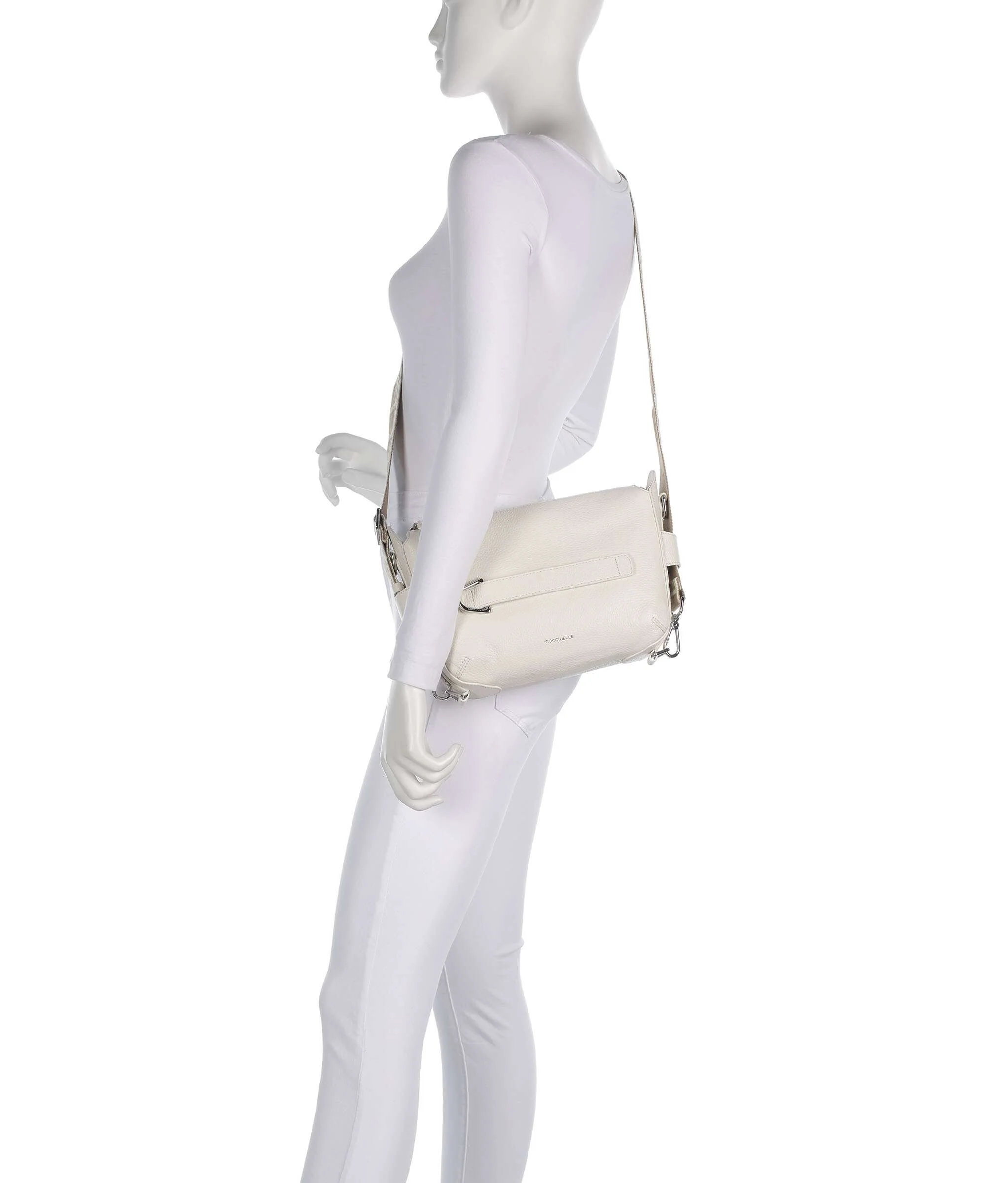 Coccinelle Gretel Ribbon Crossbody bag pearl - Image 3