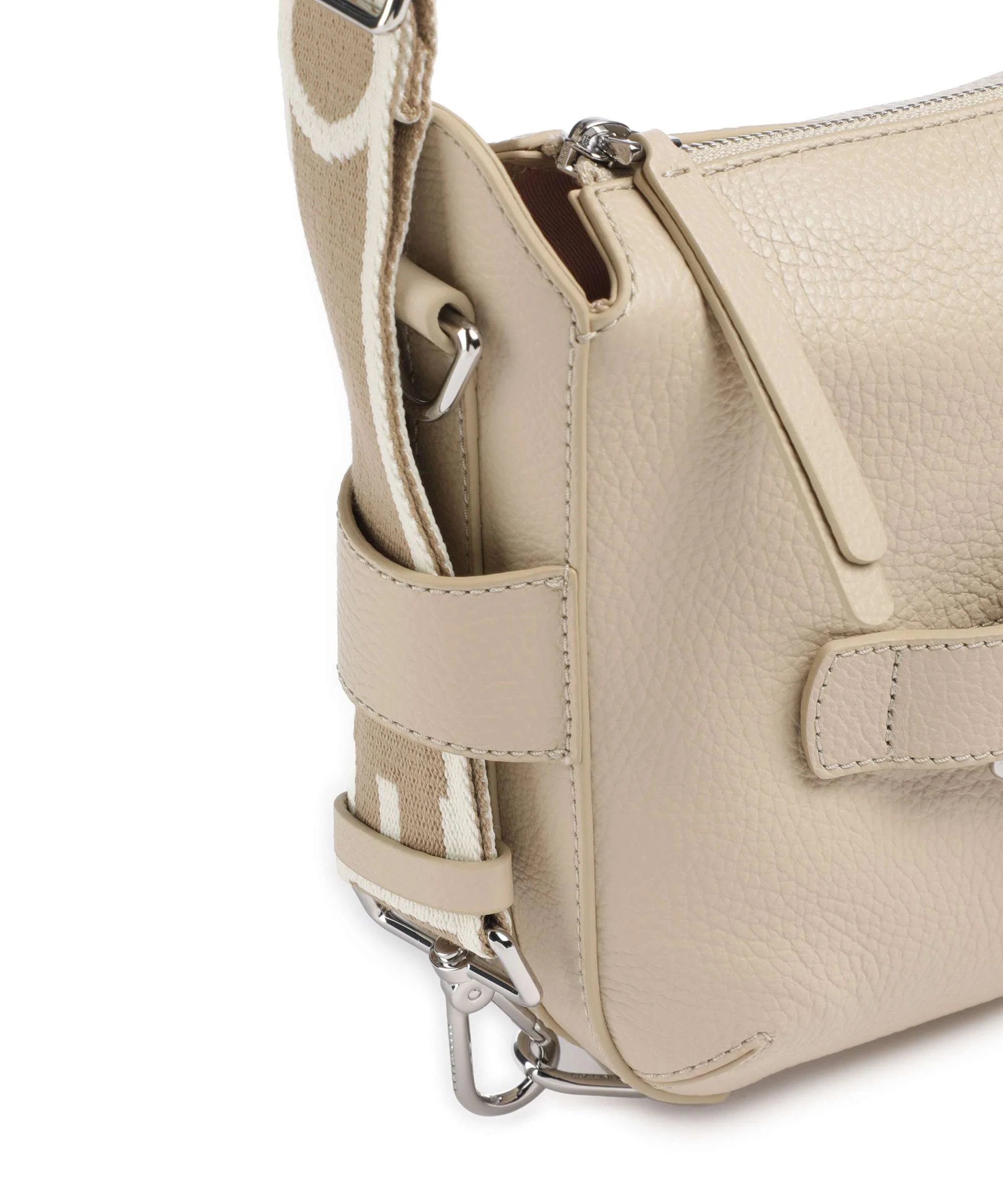 Coccinelle Gretel Ribbon Crossbody bag sandshell - Image 4