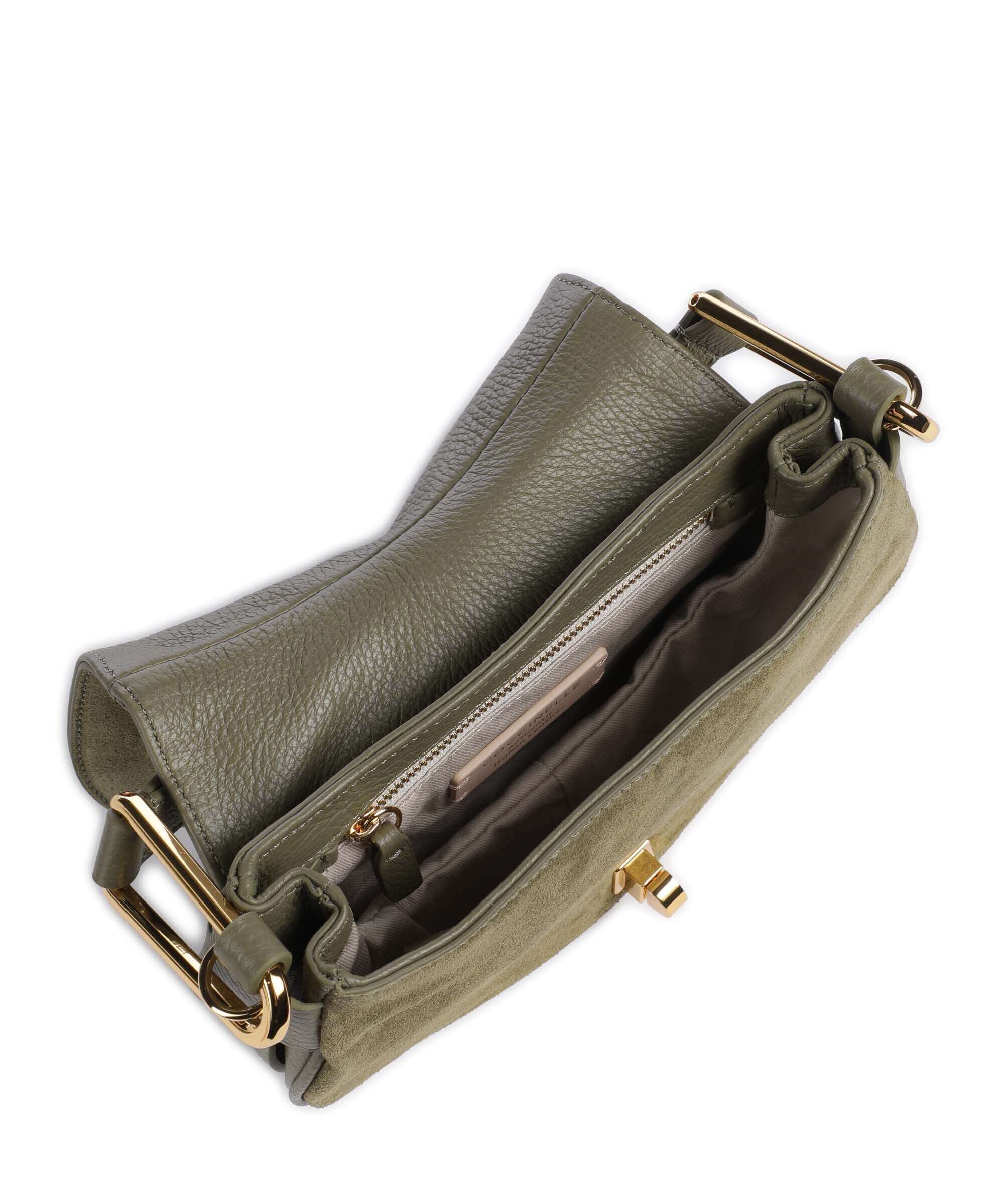 Coccinelle Magie Suede Shoulder bag laurel green - Image 7