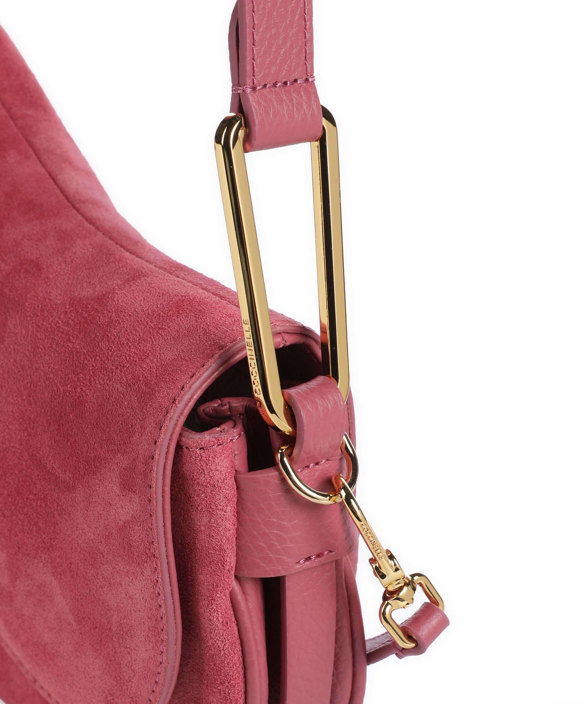 Coccinelle Magie Suede Shoulder bag rosewood - Image 5