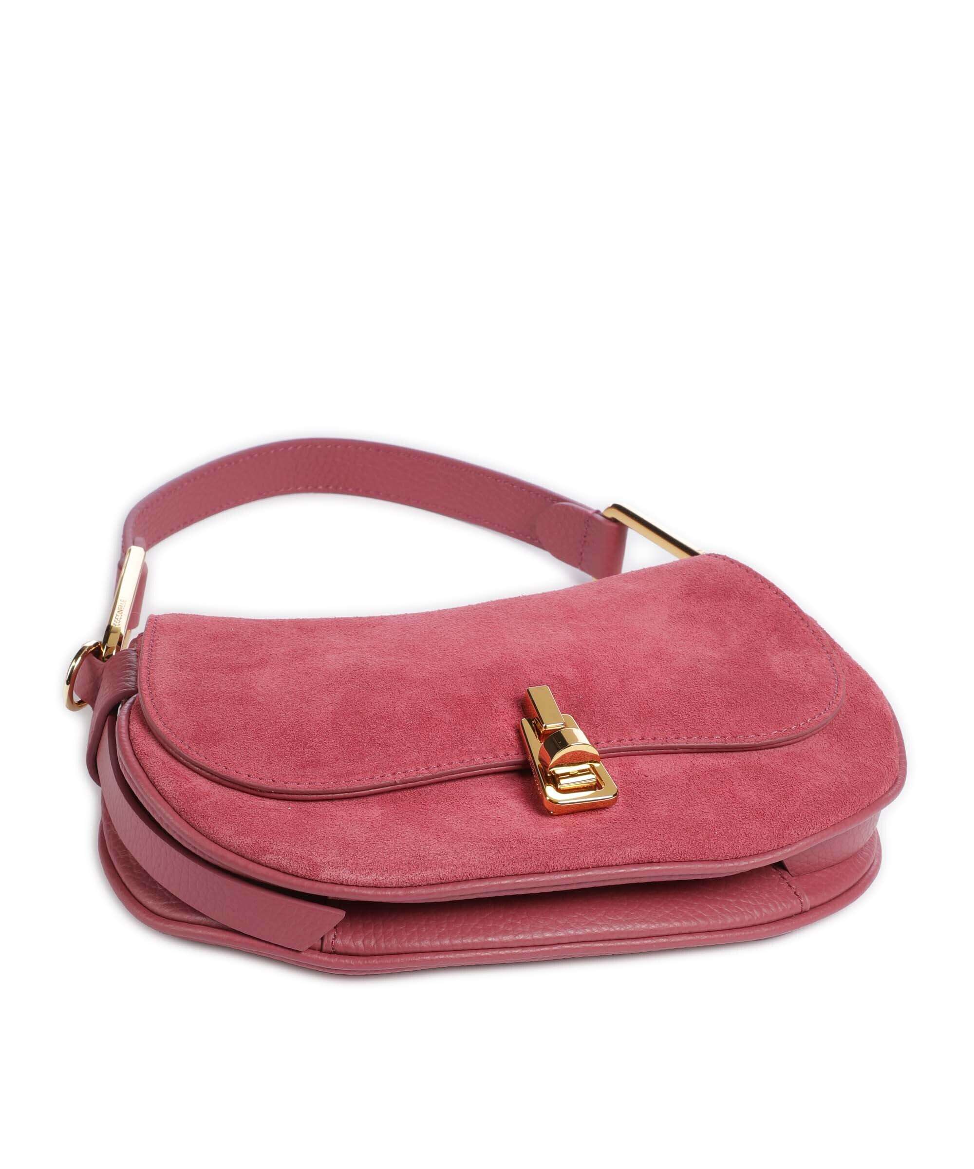 Coccinelle Magie Suede Shoulder bag rosewood - Image 6