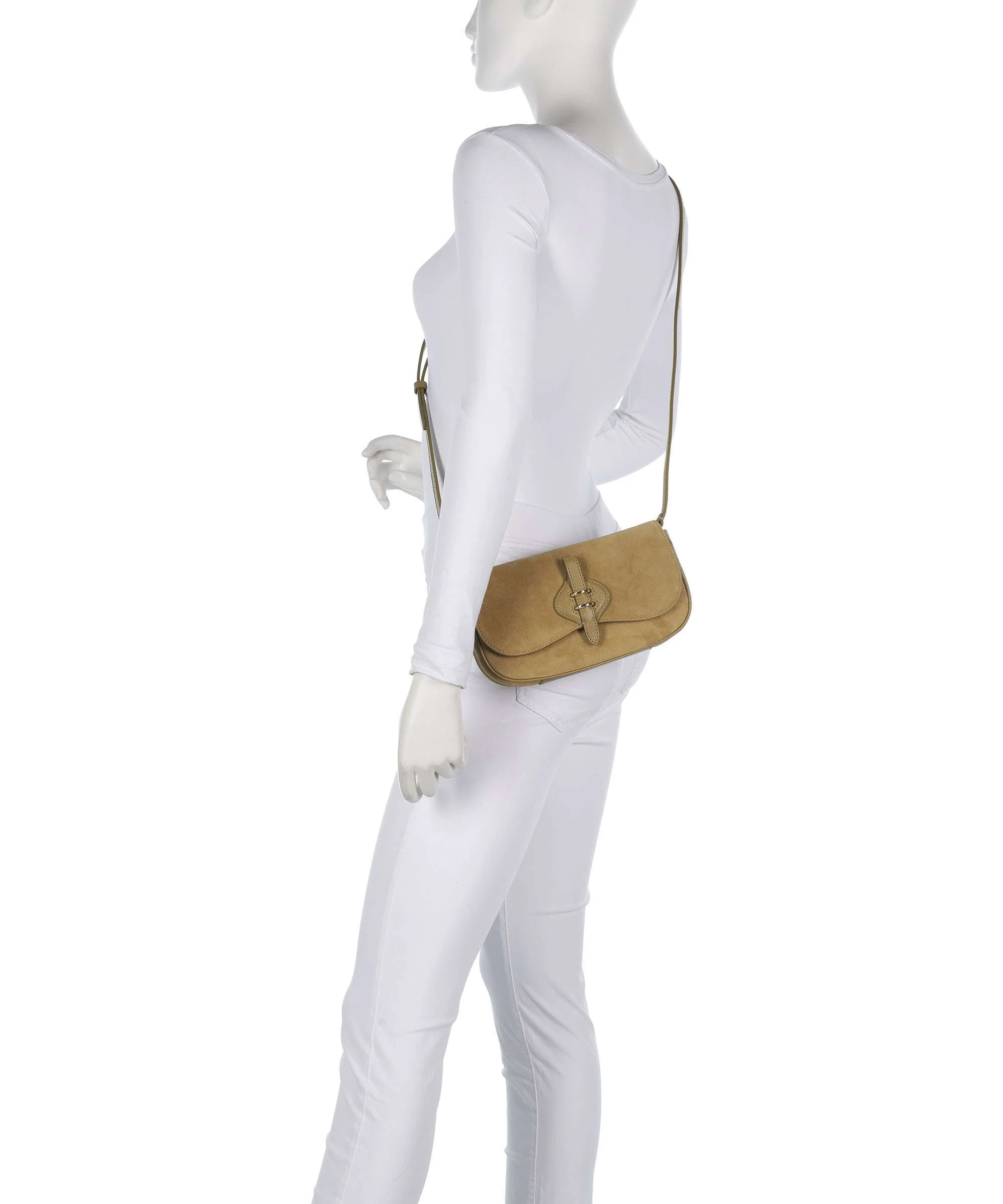 Coccinelle Mavery Suede Crossbody bag seagrass - Image 3