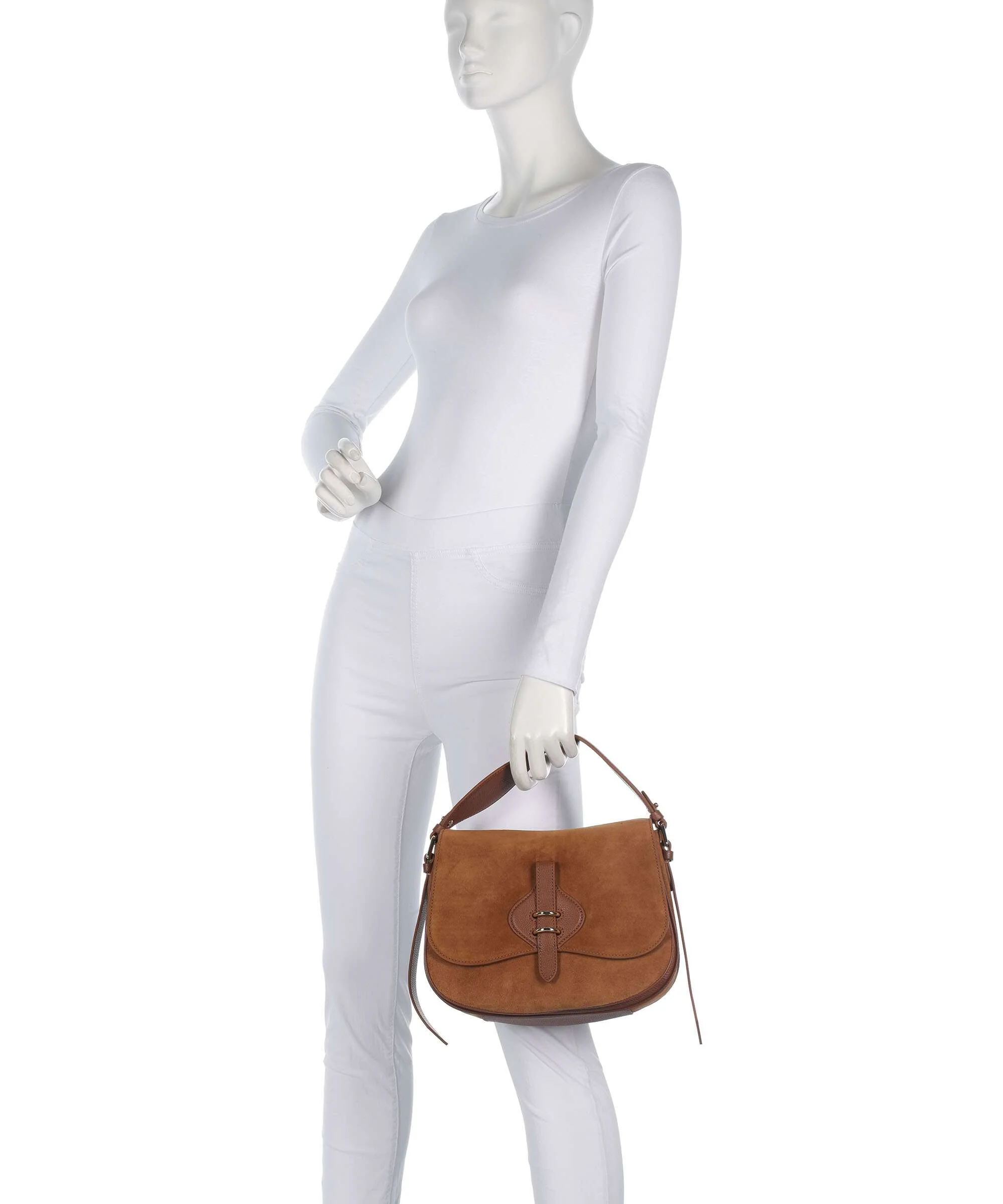 Coccinelle Mavery Suede Handbag cognac - Image 3
