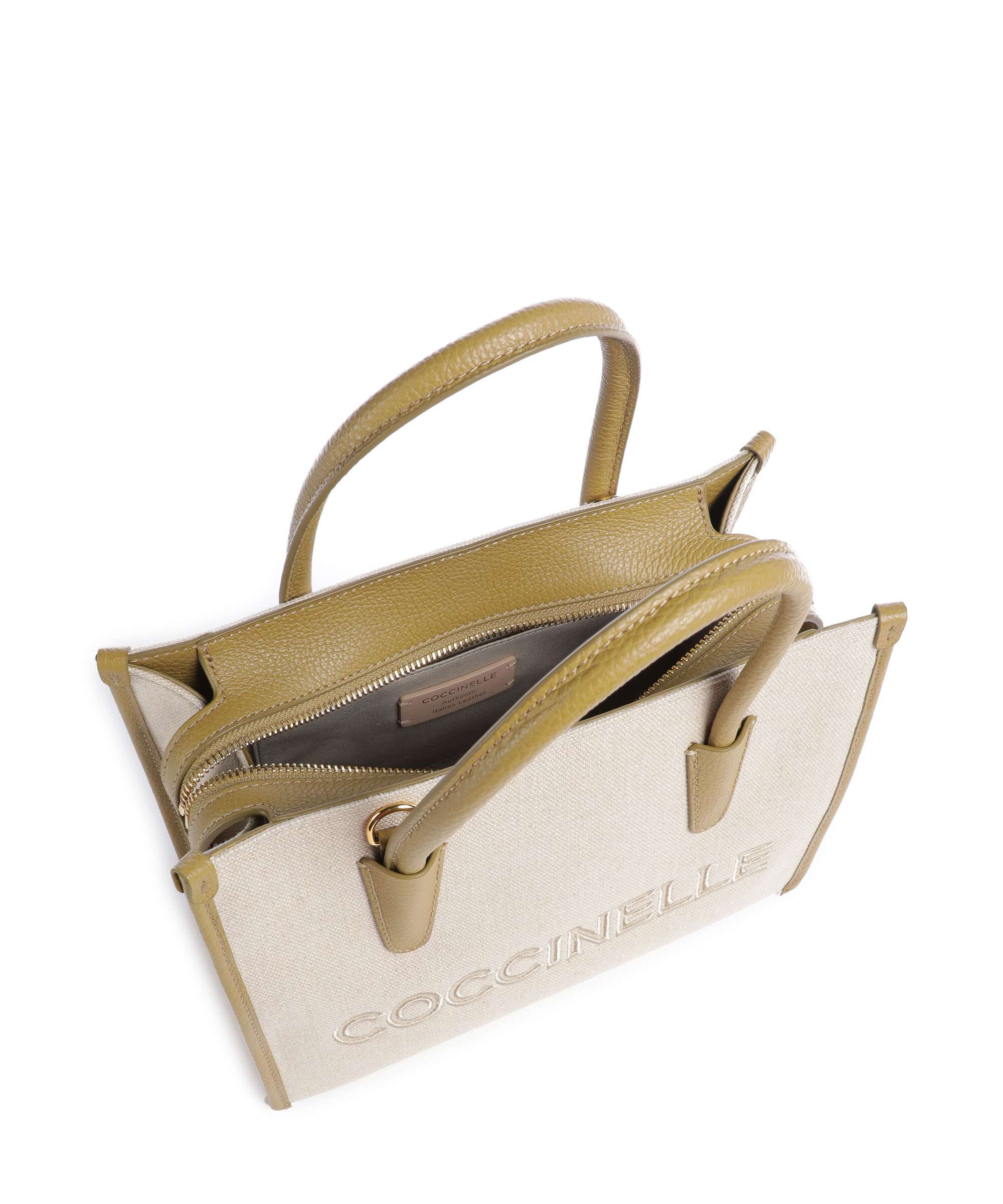 Coccinelle Myrtha Canvas Handbag natural/seagrass - Image 6