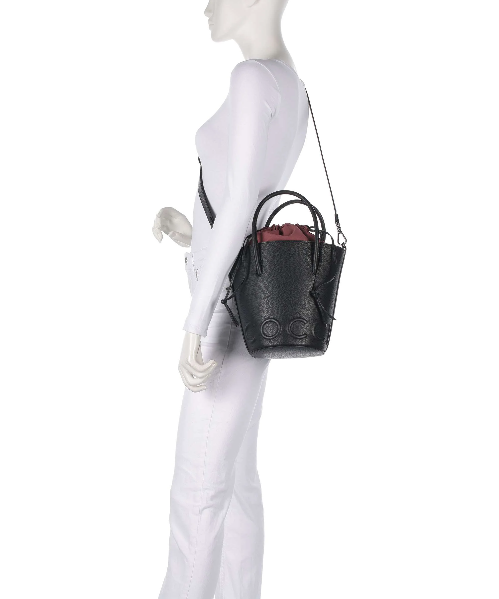 Coccinelle Myrtha Maxi Logo Bucket bag noir - Image 3