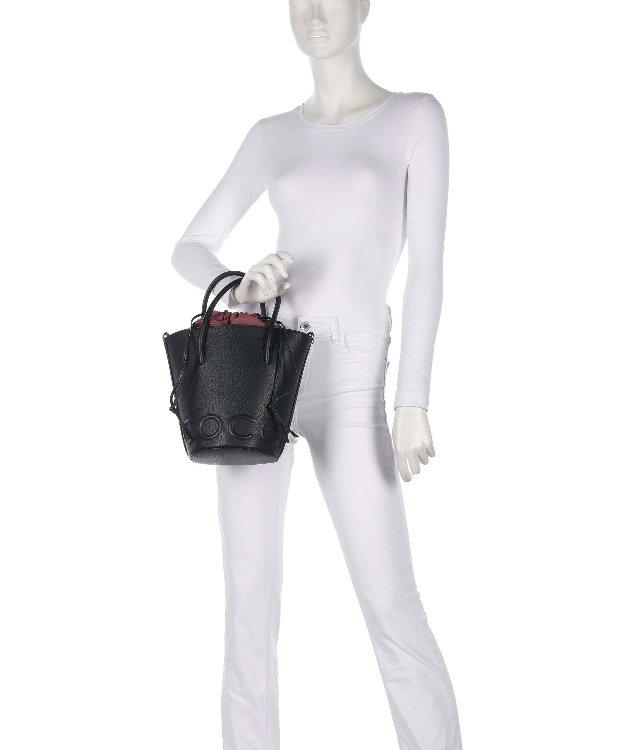 Coccinelle Myrtha Maxi Logo Bucket bag noir - Image 4