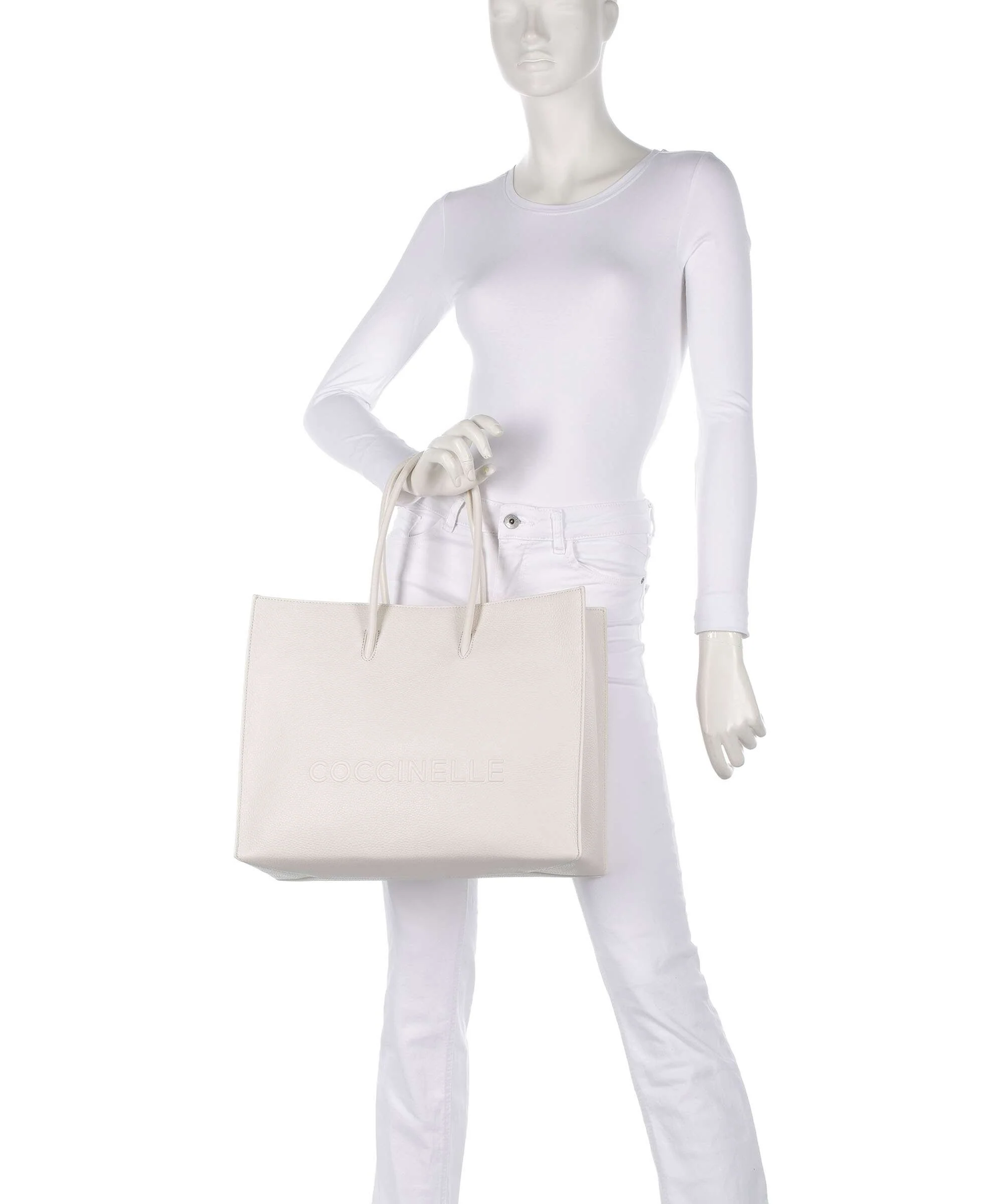 Coccinelle Myrtha Maxi Logo Tote bag blanco - Image 3
