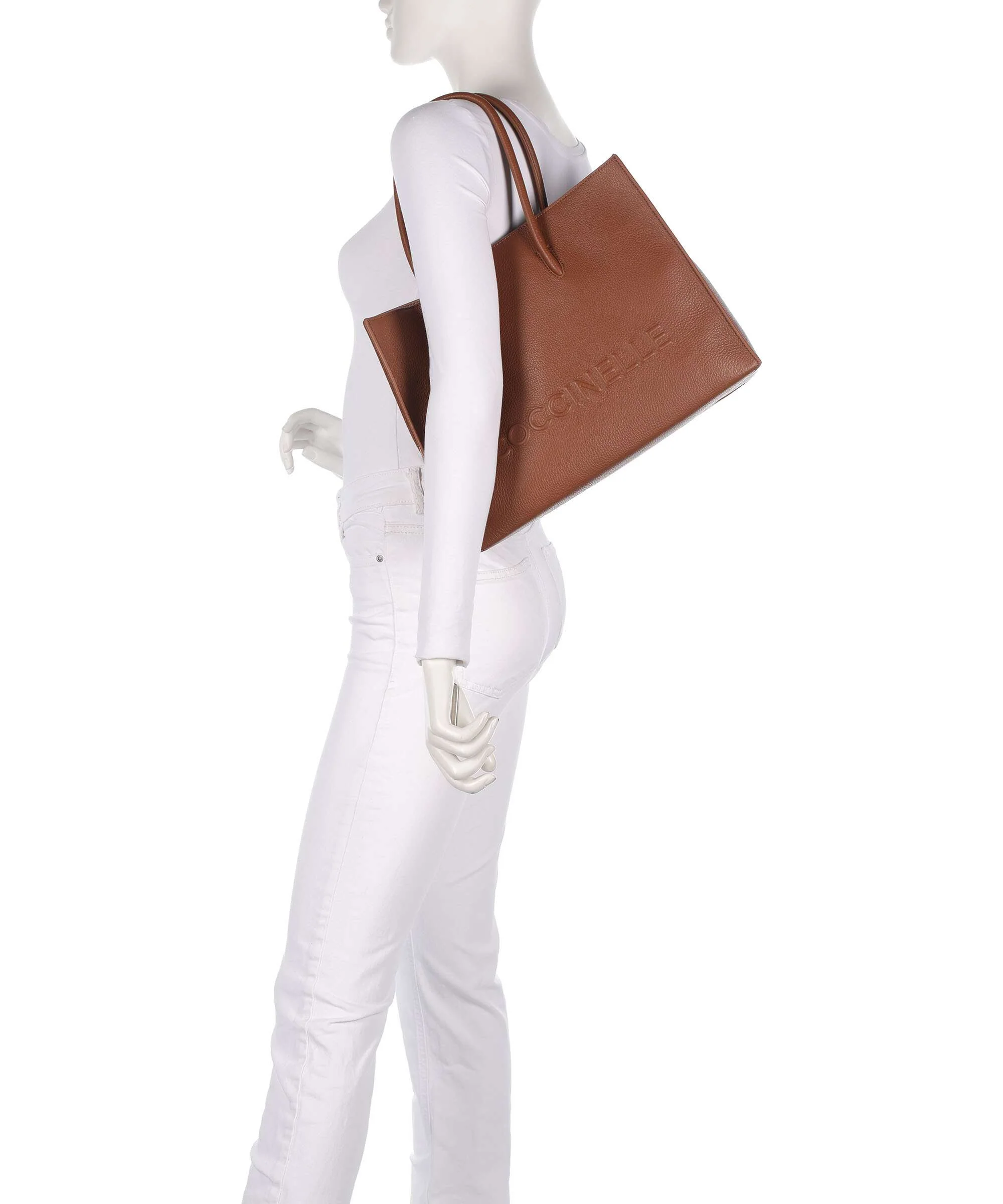 Coccinelle Myrtha Maxi Logo Tote bag cognac - Image 3