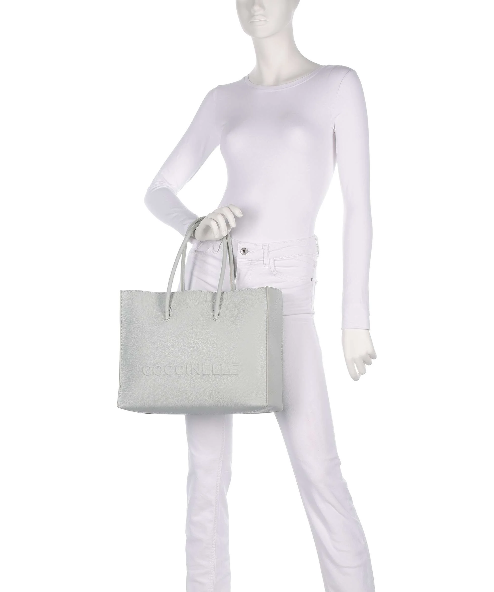 Coccinelle Myrtha Maxi Logo Tote bag snow - Image 3