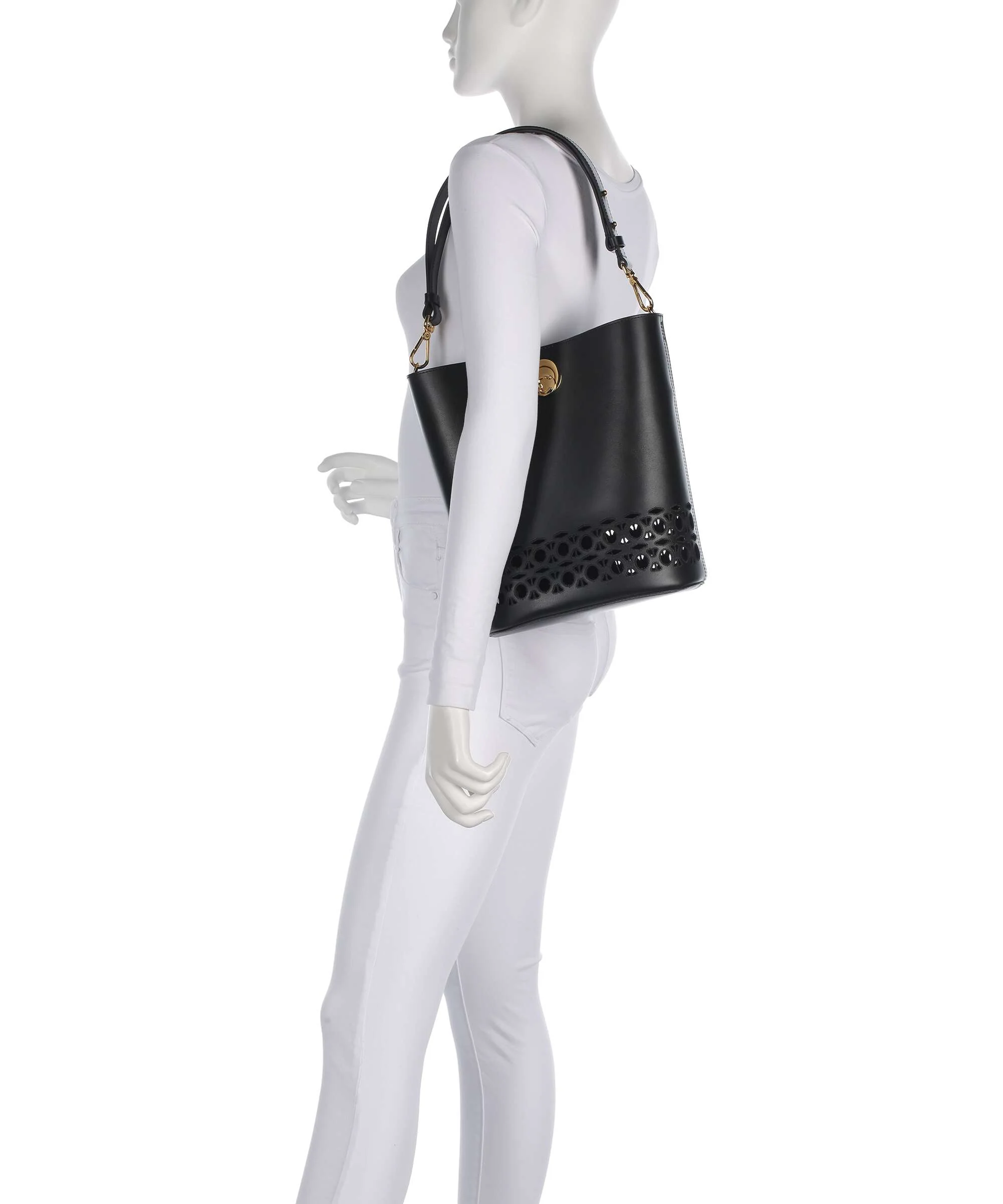 Coccinelle Nikla Monogram Sangallo Bucket bag noir - Image 3