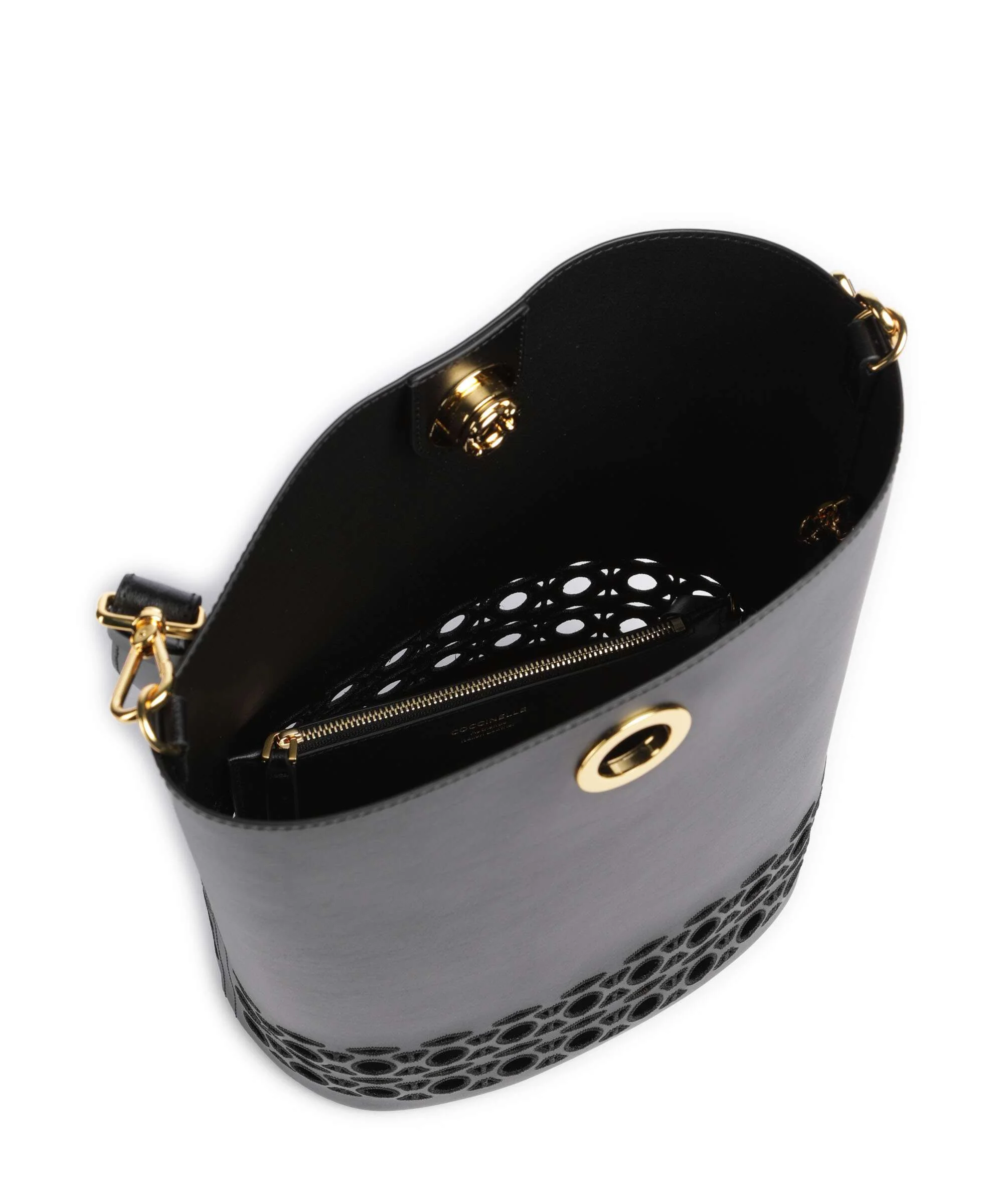 Coccinelle Nikla Monogram Sangallo Bucket bag noir - Image 6
