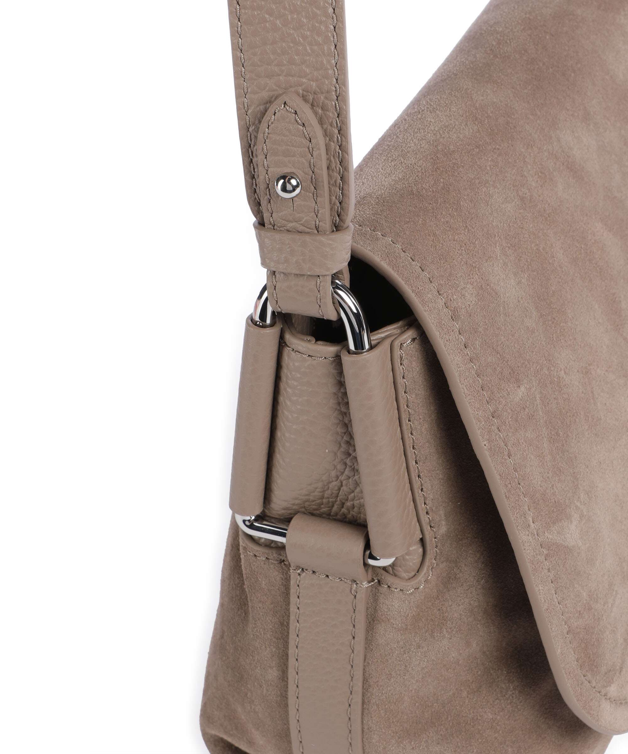 Coccinelle Rebekka Suede Crossbody bag warm taupe - Image 4