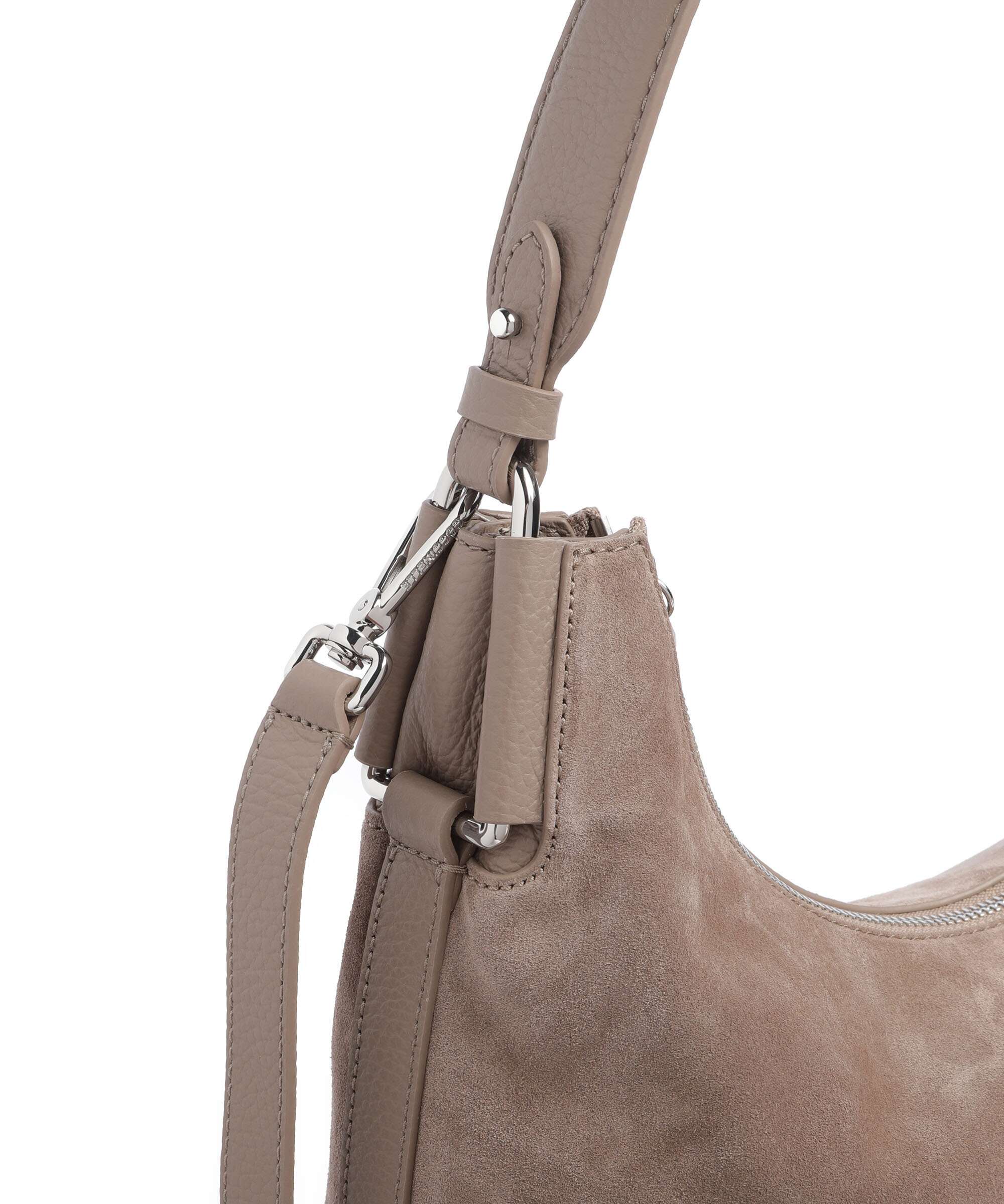 Coccinelle Rebekka Suede Hobo bag warm taupe - Image 4