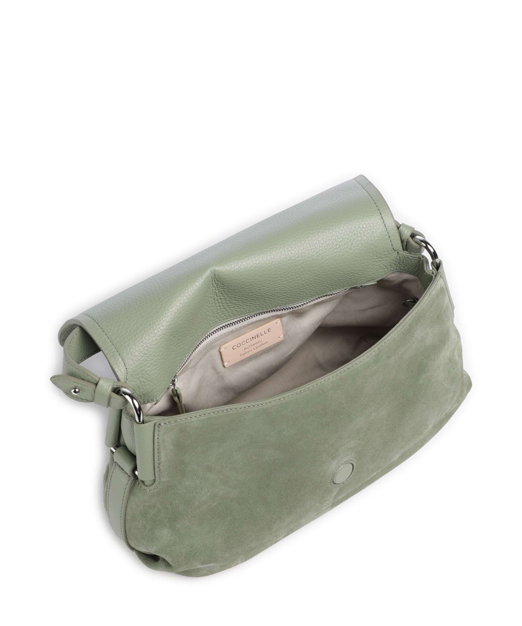 Coccinelle Rebekka Suede Shoulder bag greenery - Image 6