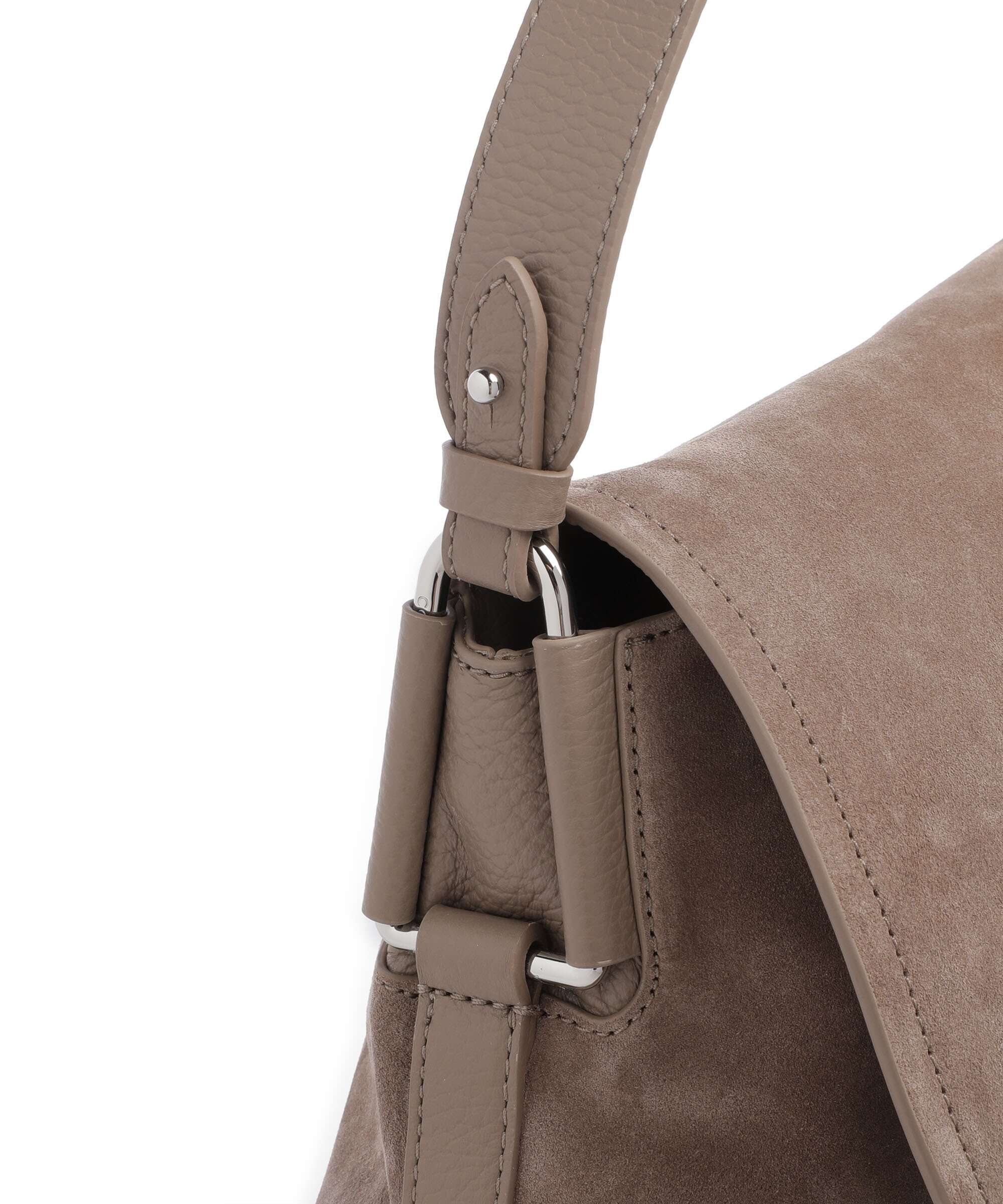 Coccinelle Rebekka Suede Shoulder bag warm taupe - Image 4