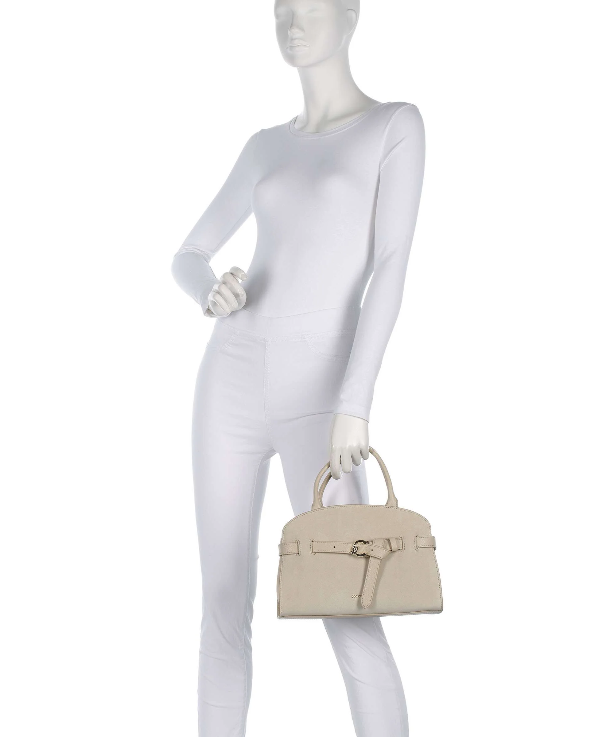 Coccinelle Sabine Suede Handbag sandshell - Image 3