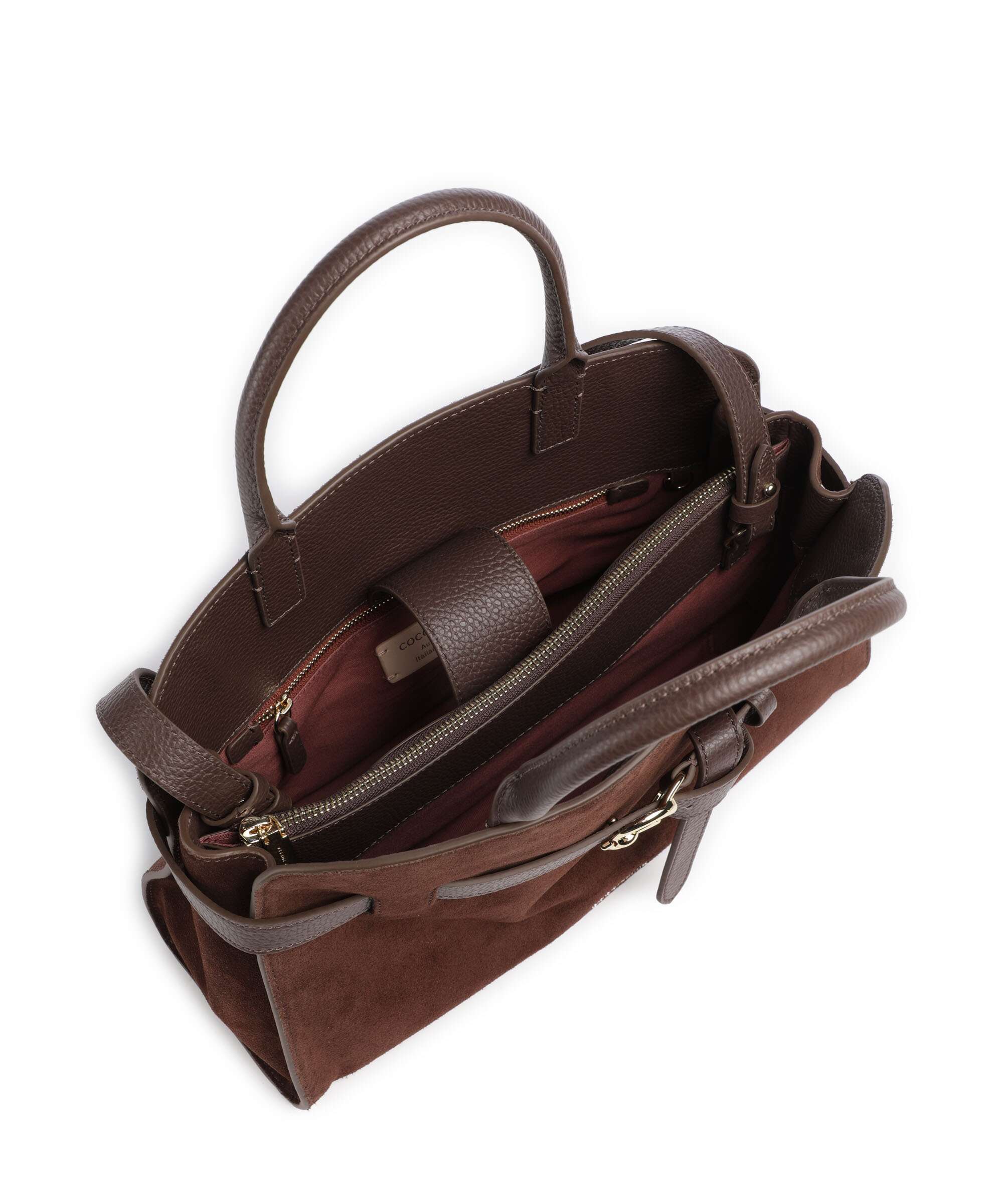 Coccinelle Sabine Suede Handbag brunette - Image 6