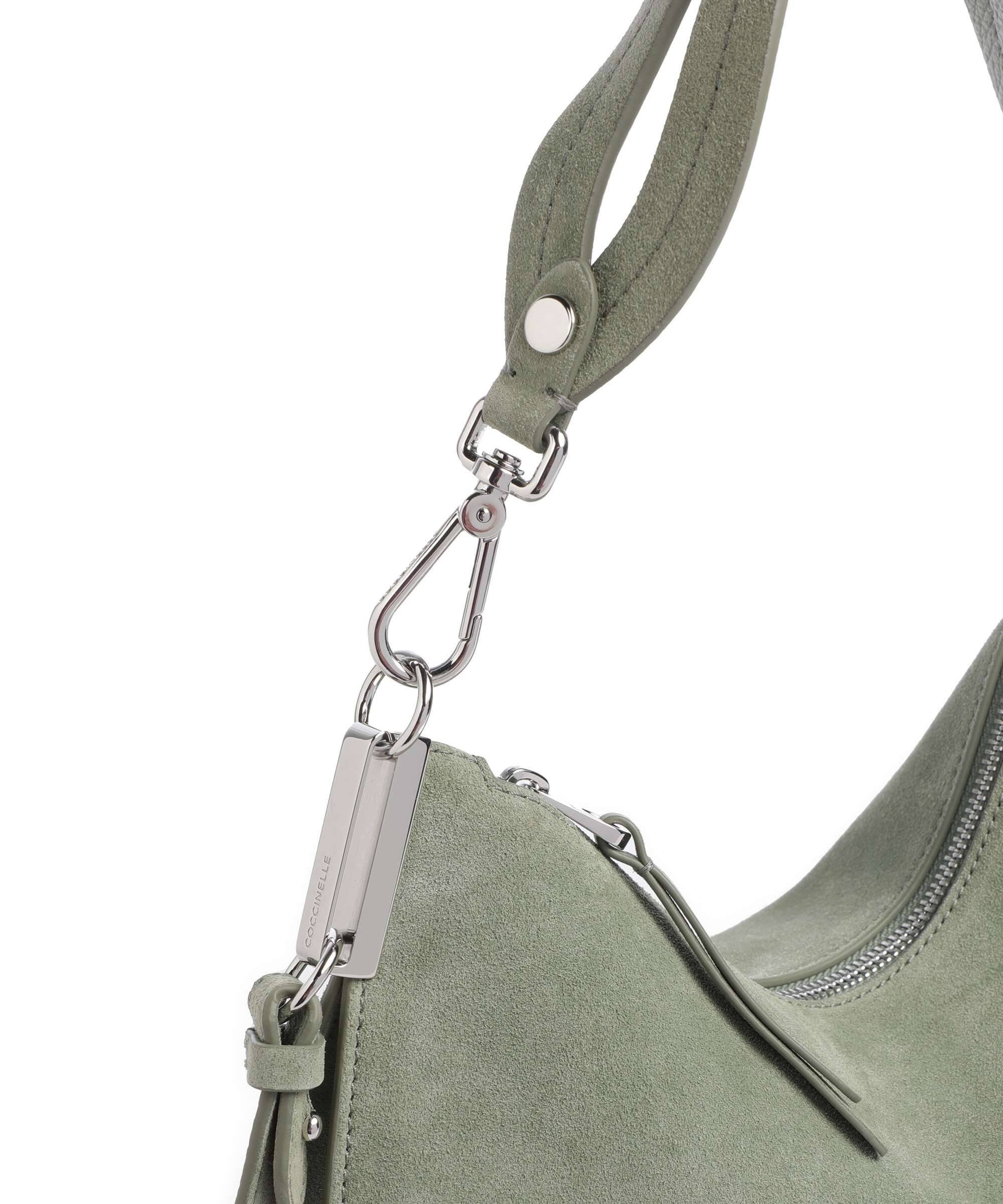 Coccinelle Sunup Suede Hobo bag greenery - Image 4