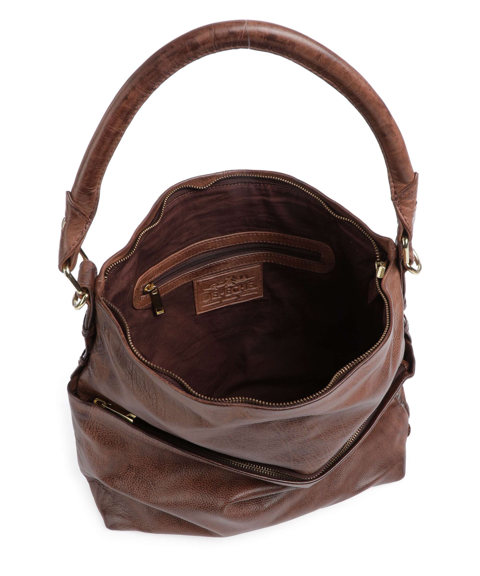 Depeche Golden Chic Hobo bag brandy - Image 6