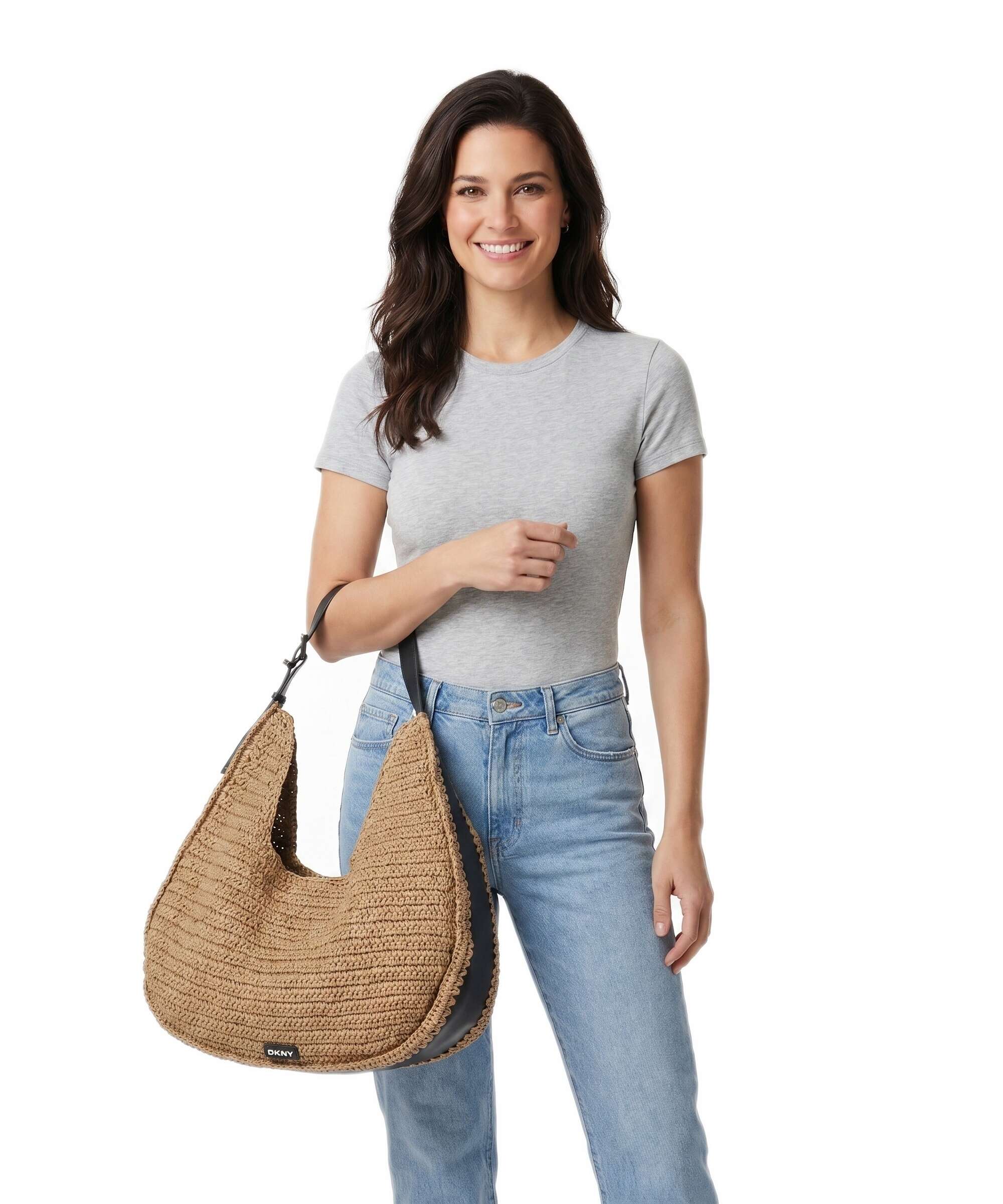 DKNY Camila Large Hobo bag natural/black - Image 3