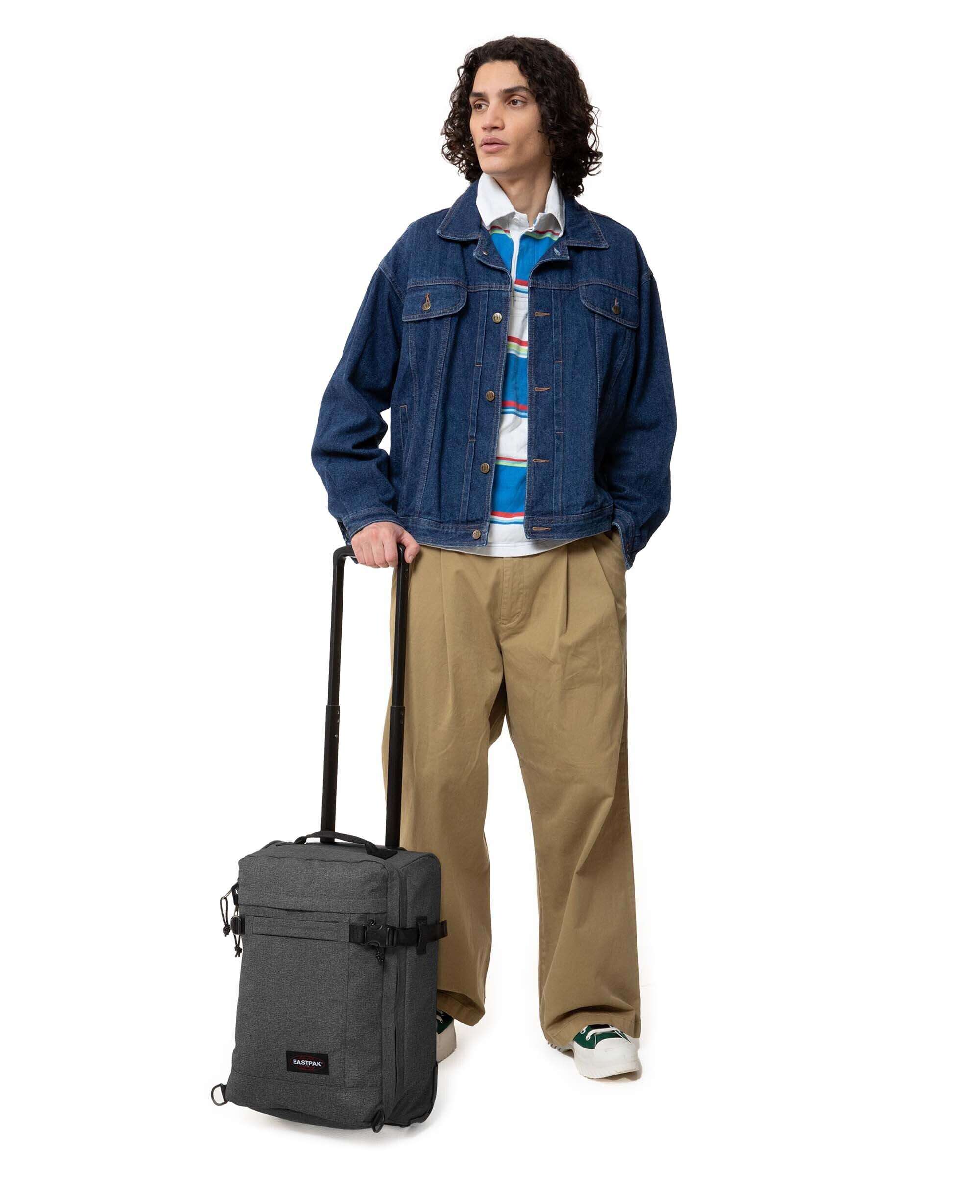 Eastpak Strapson XXS Backpack with wheels black denim - Image 4