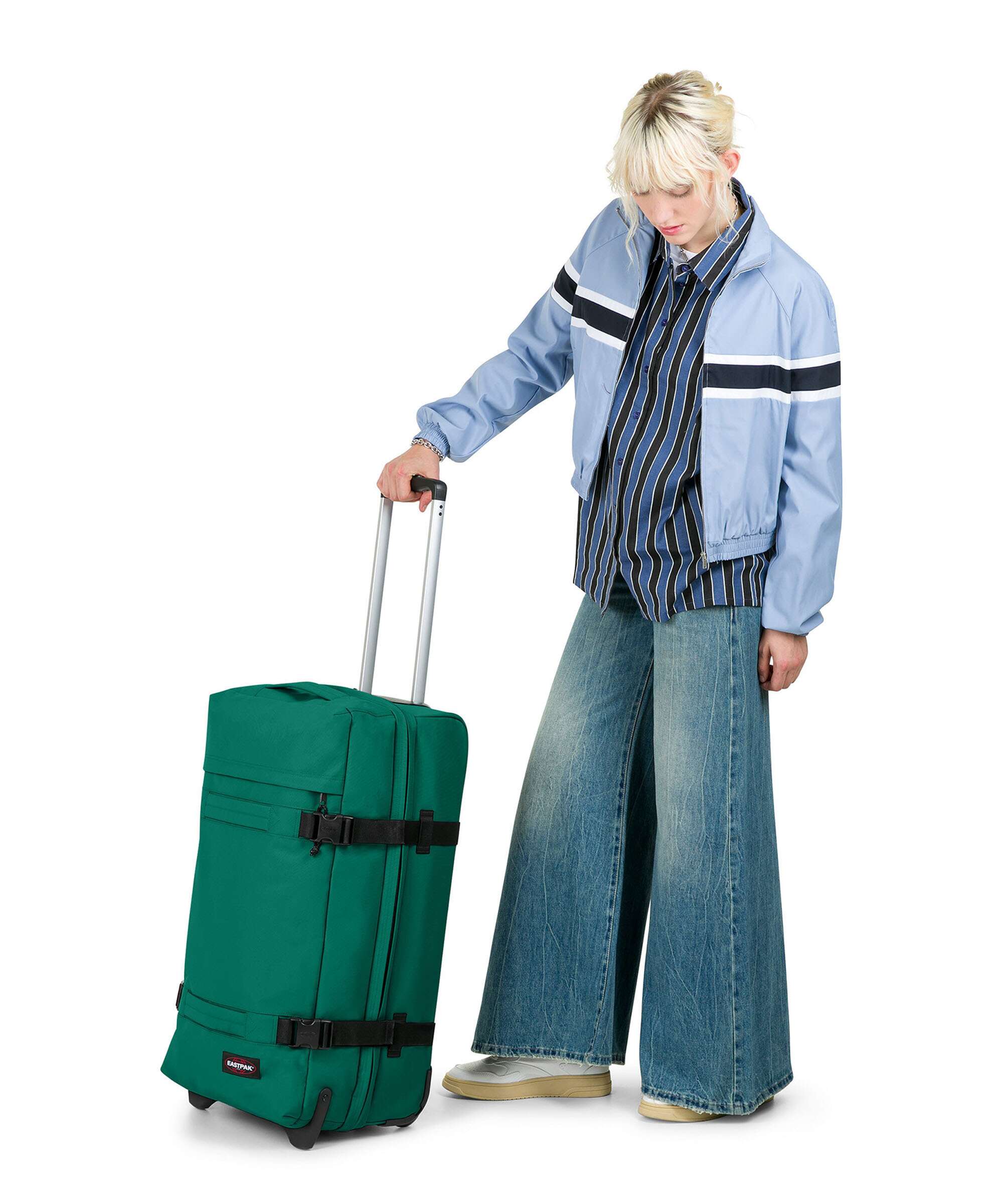 Eastpak Transit'R M Travel bag with wheels pineneedle green - Image 3