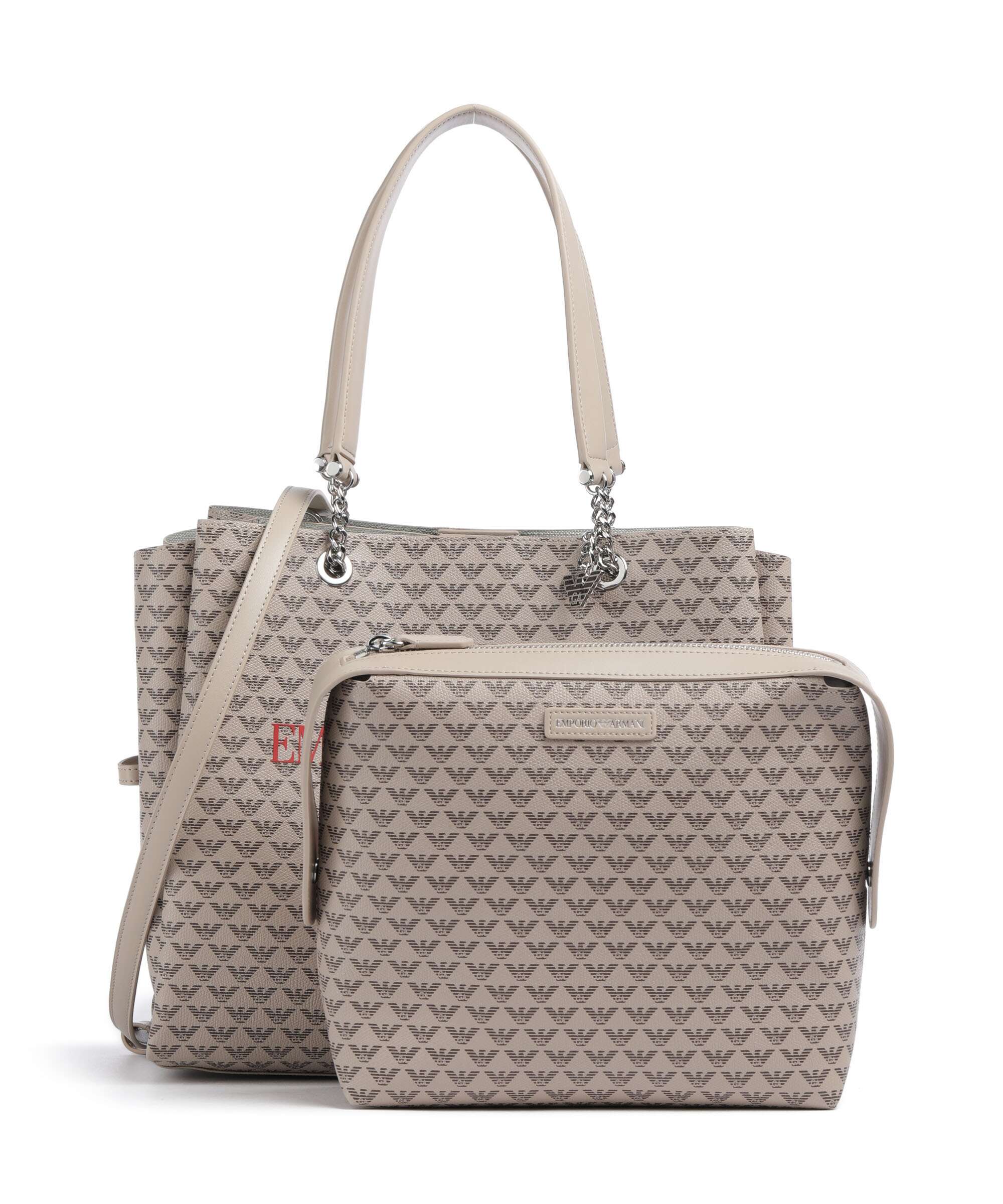 Emporio Armani Annie Tote bag ecru/moro/rosso - Image 2
