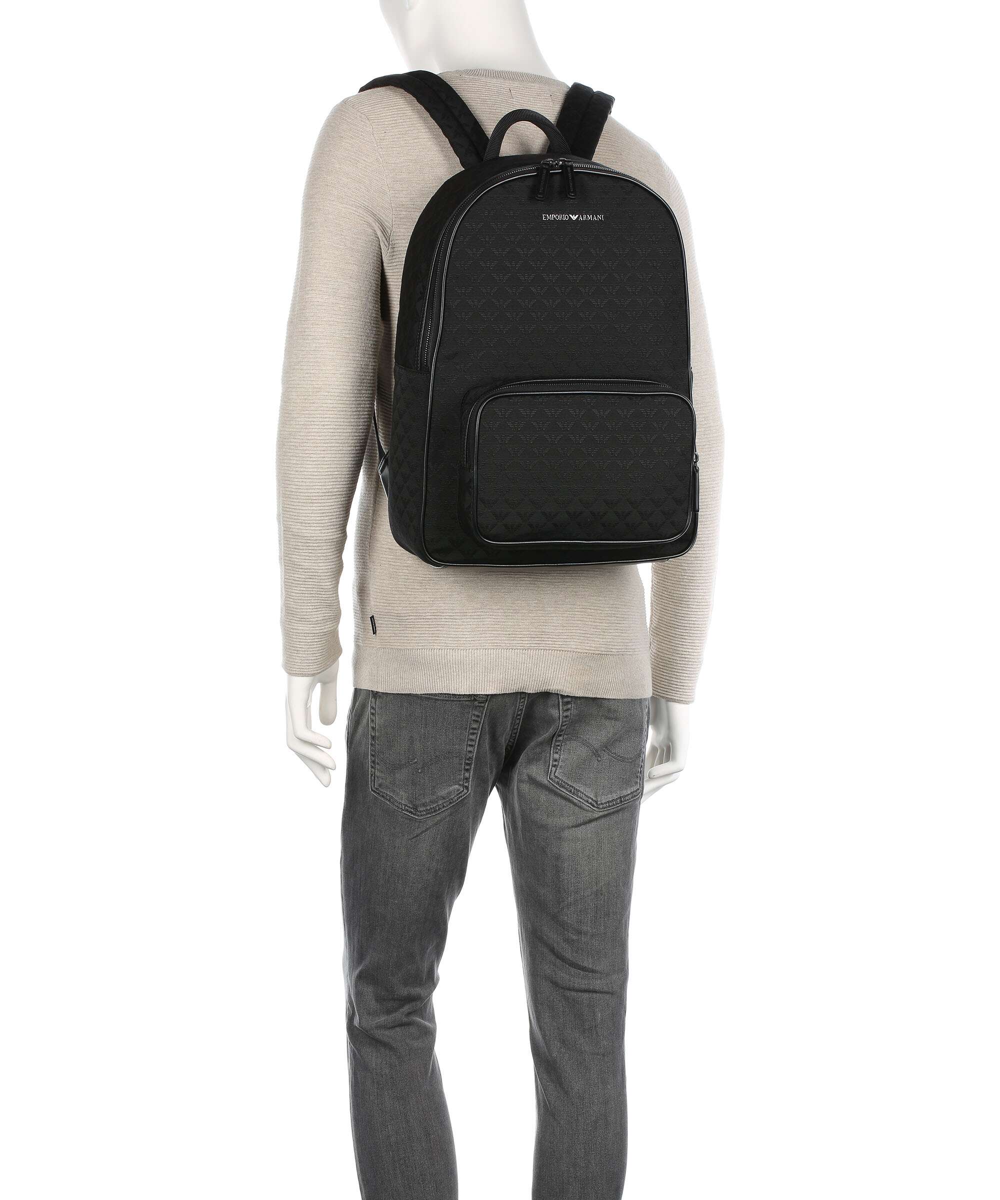 Emporio Armani Omnia Jacquard Backpack black - Image 4
