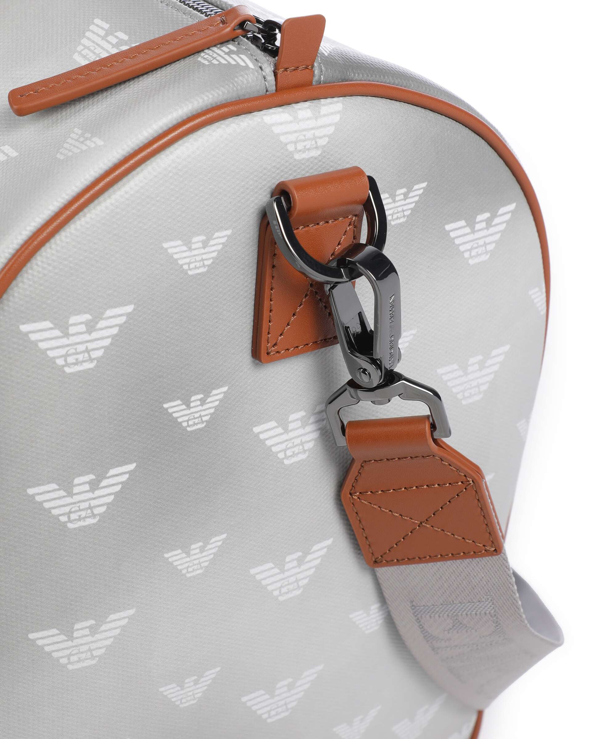 Emporio Armani Special Minorca Weekend bag grey/eagle allover - Image 3