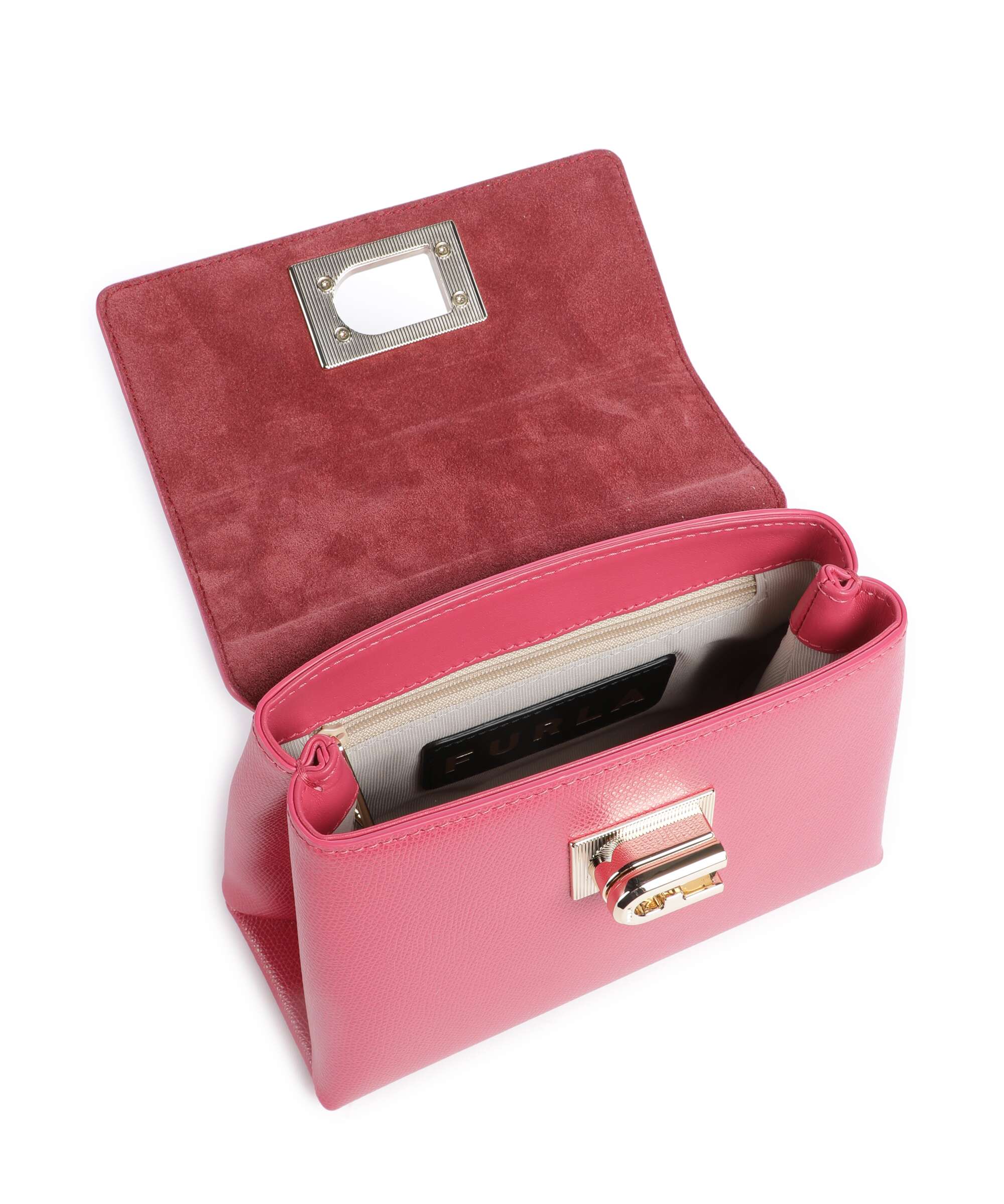 Furla 1927 Mini Handbag velvet pink - Image 6