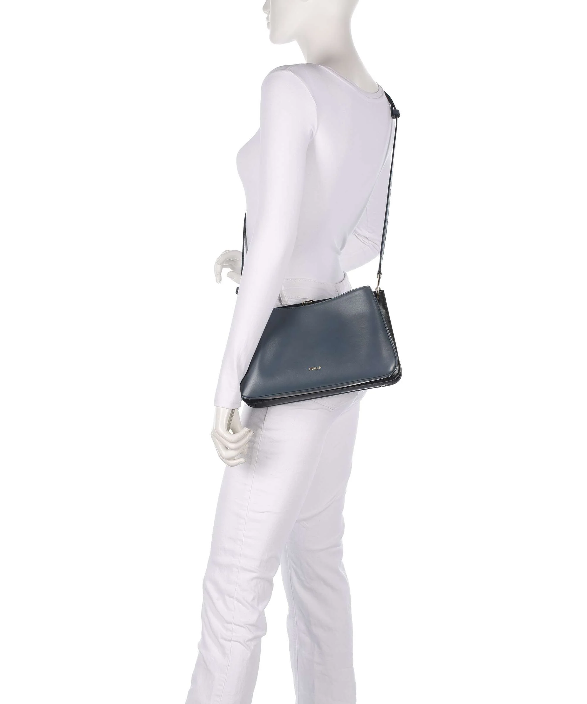Furla Agata M Crossbody bag grigio blu/nero - Image 3