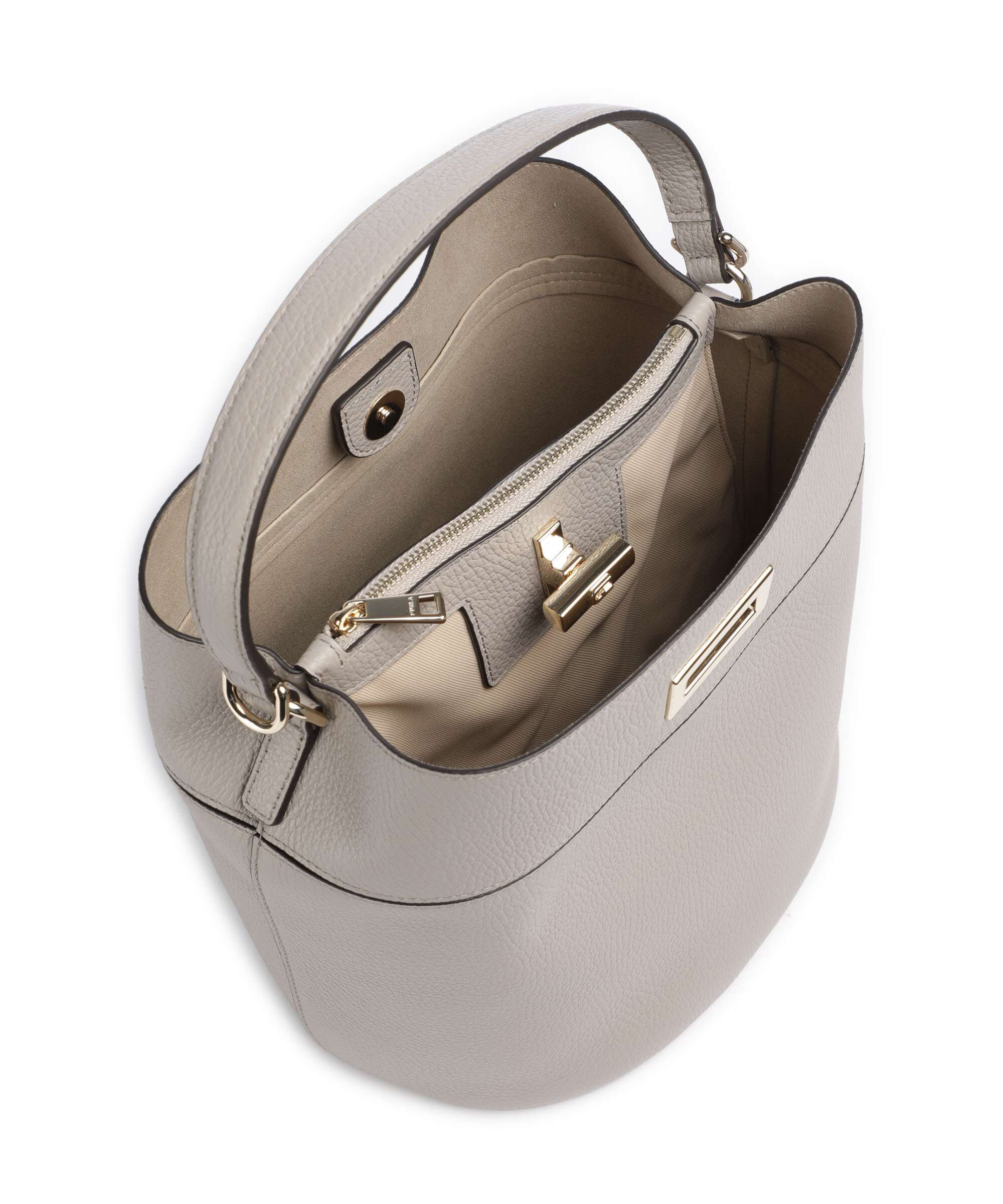 Furla Amelia M Bucket bag cachemire gray - Image 5