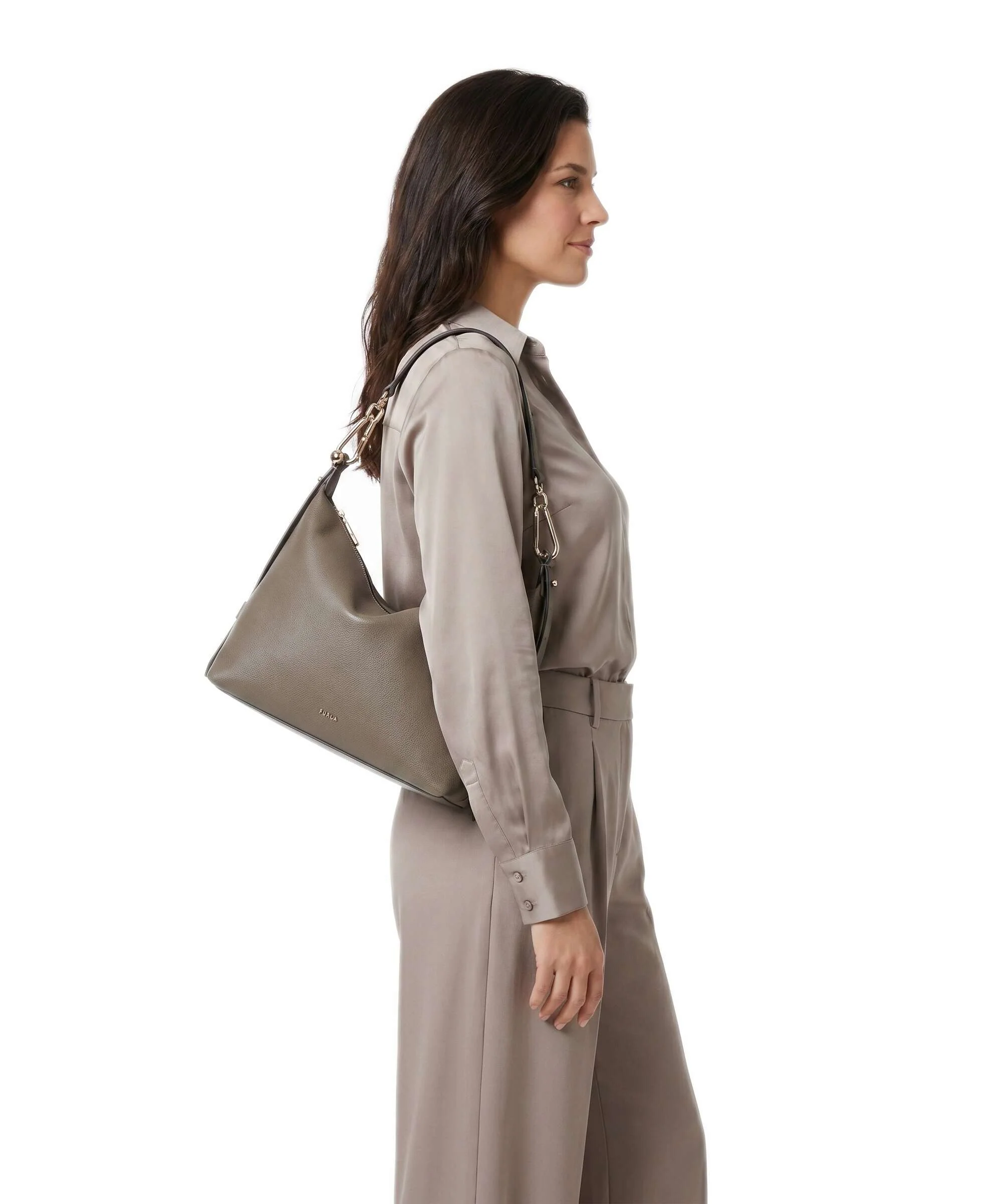 Furla Tonie M Hobo bag muddy gray - Image 3
