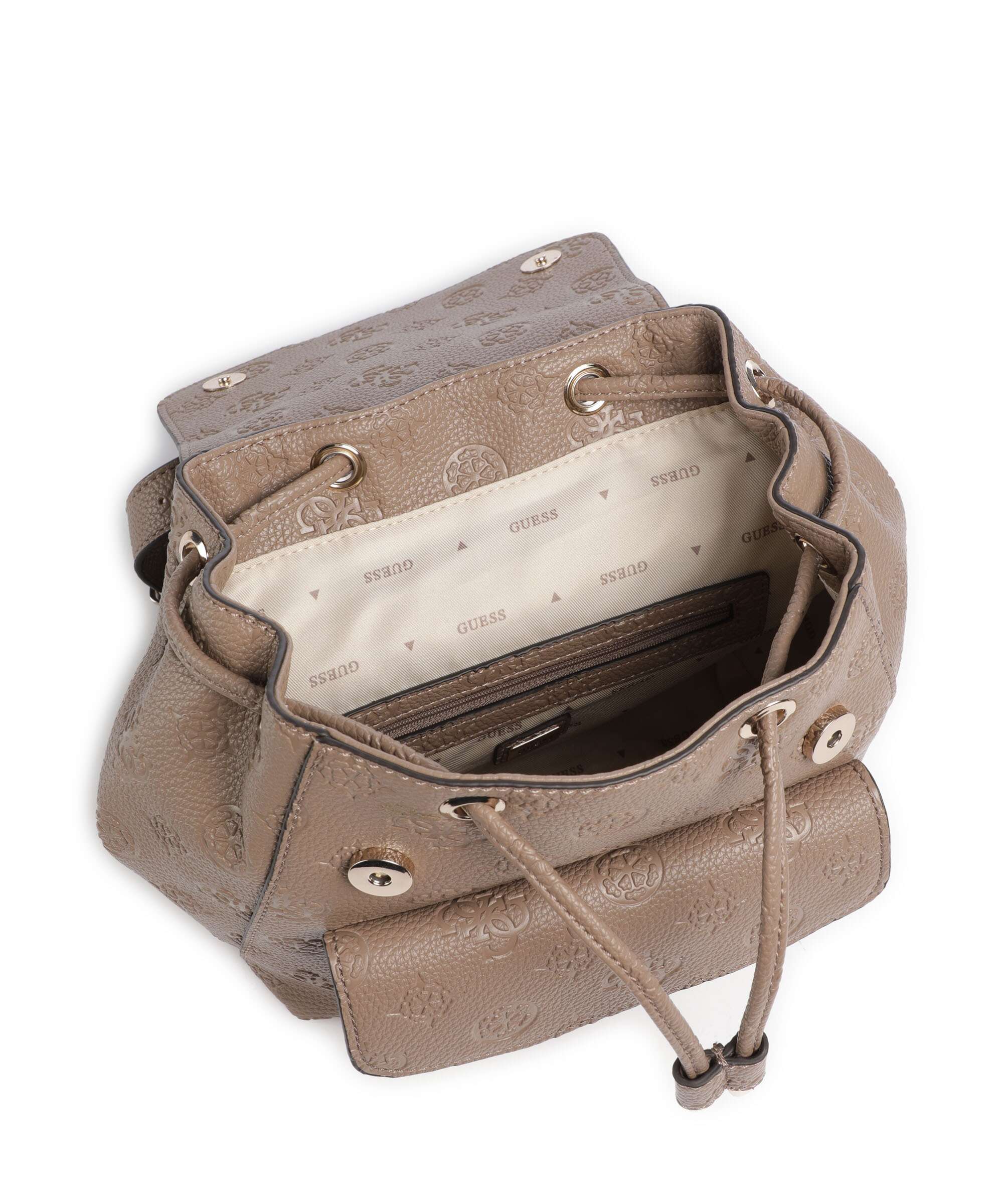 Guess Cresidia Backpack dark taupe logo - Image 6