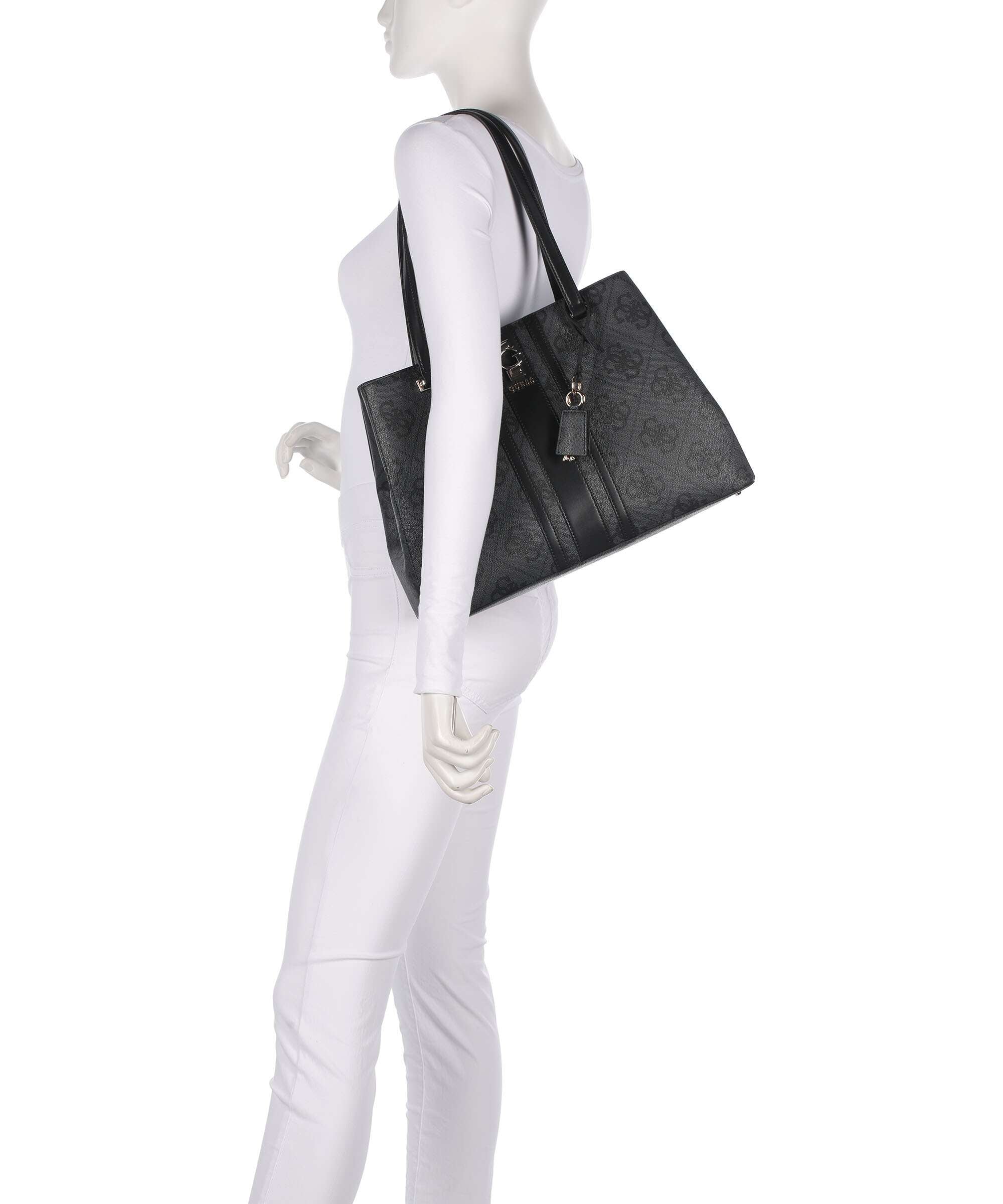 Guess Erenia Tote bag coal logo - Image 3