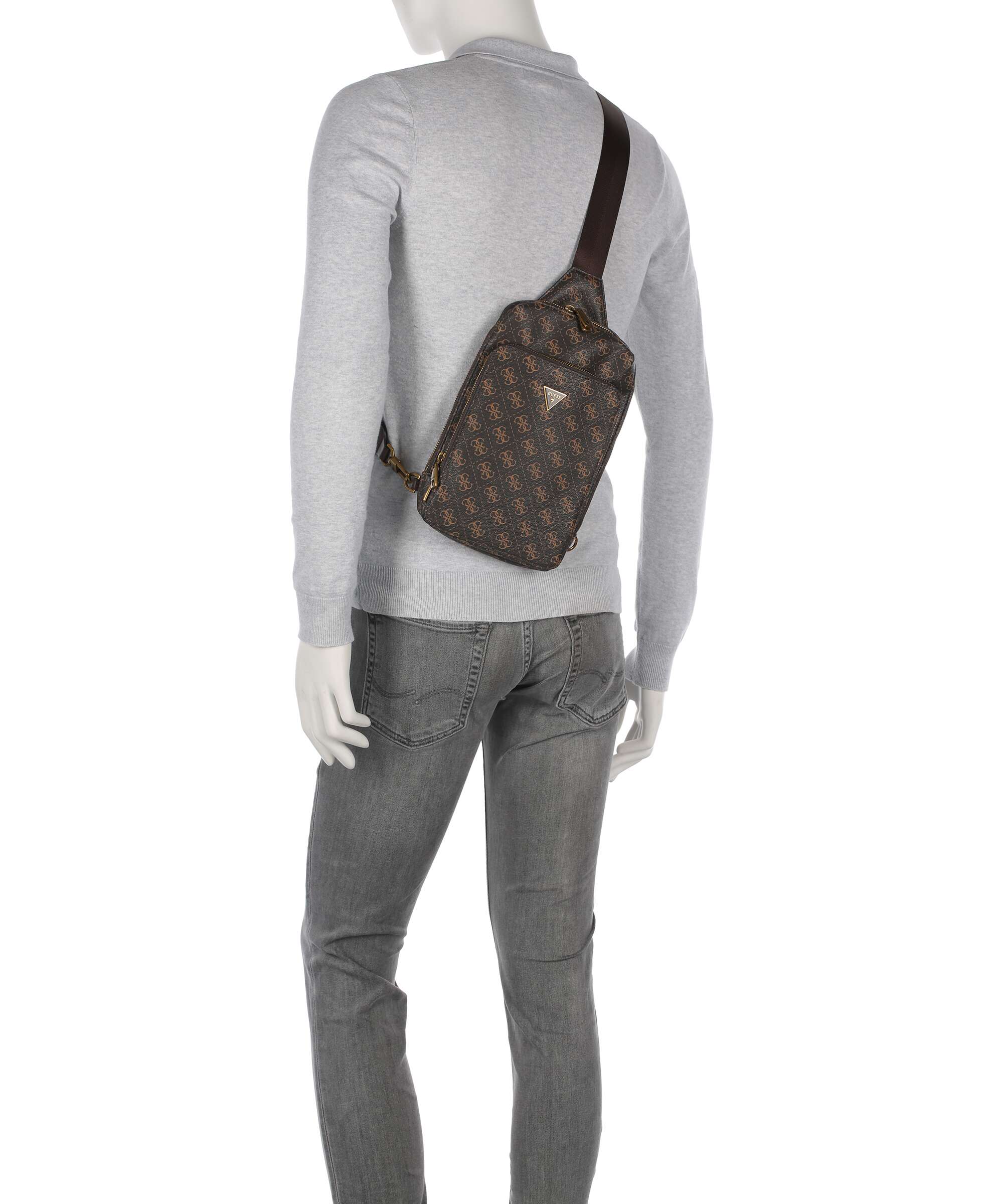 Guess Milano Sling bag brown/ochre/burgundy - Image 3
