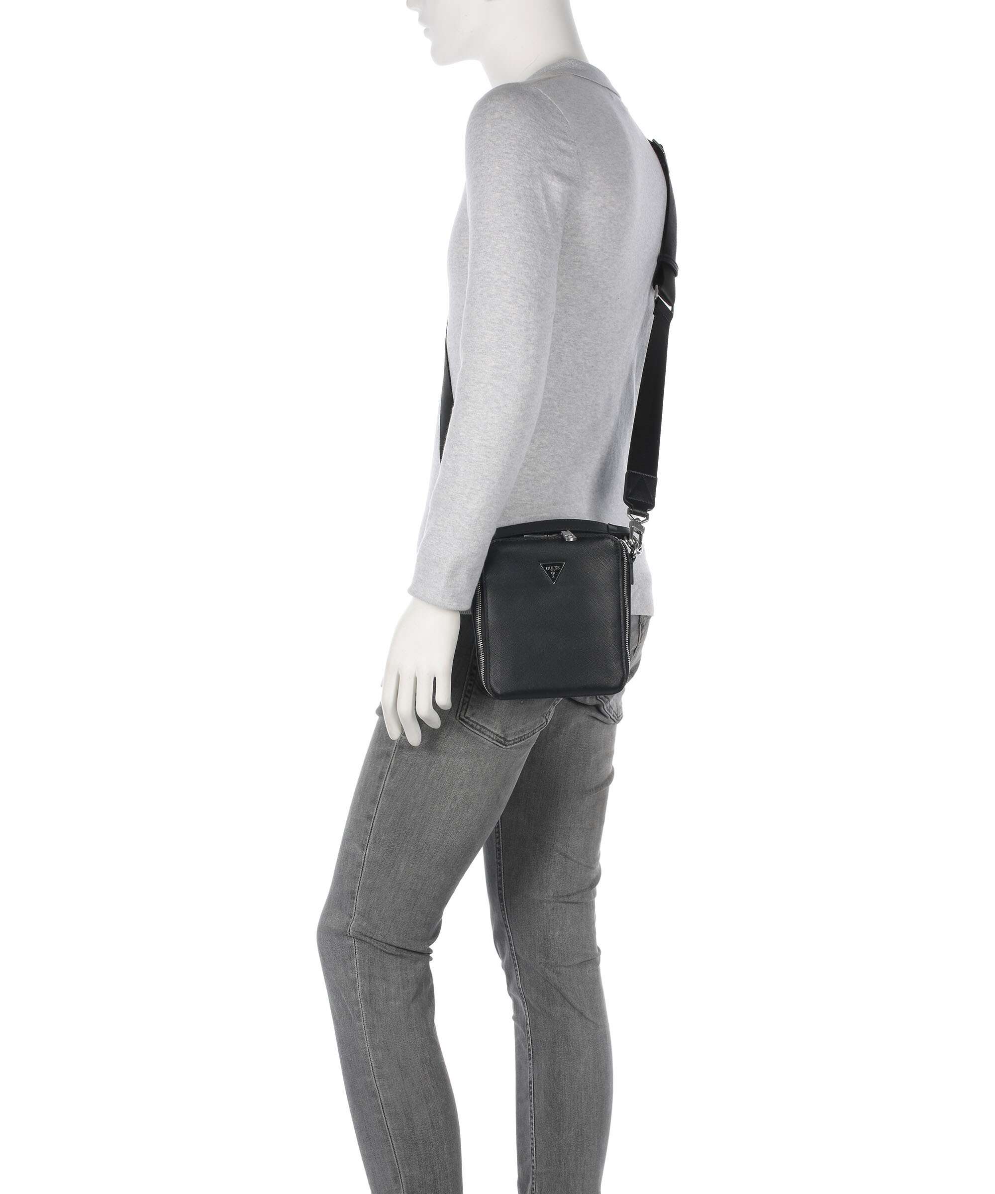 Guess Torino Eco Crossbody bag black - Image 3